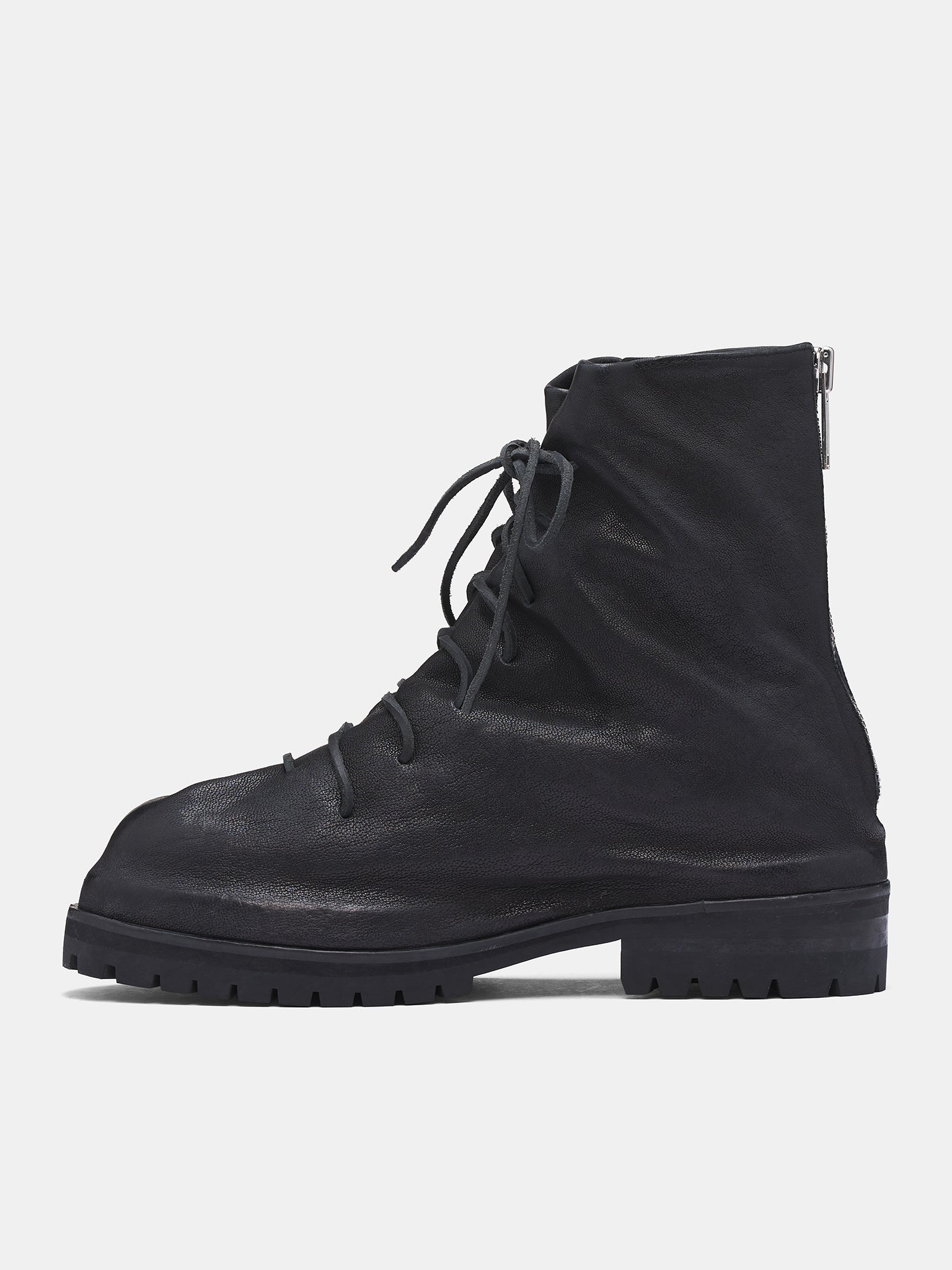 Lace-Up Marathon Boots (FF5SMQ54AP-PE001-BLACK-WASHED)