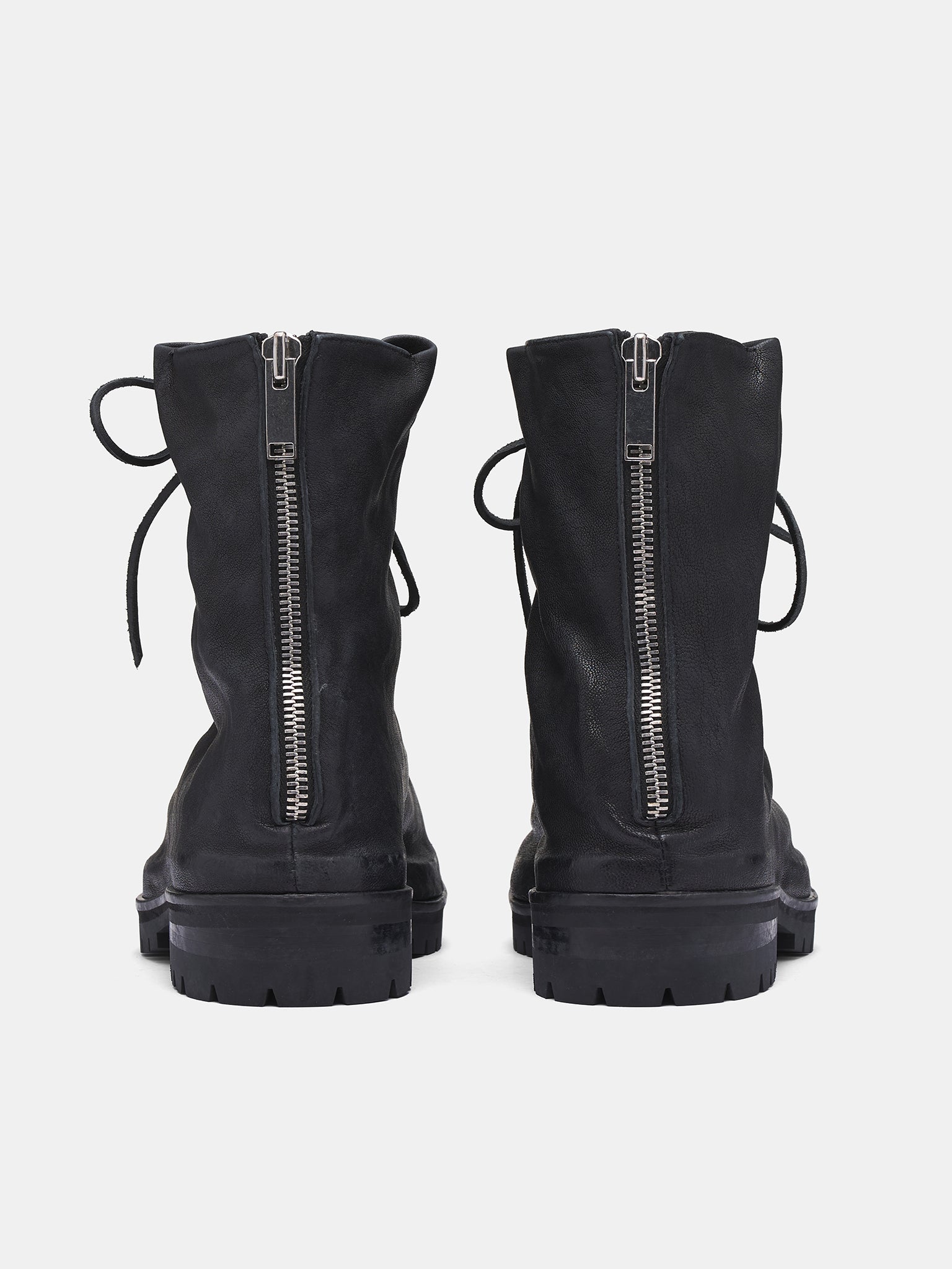 Lace-Up Marathon Boots (FF5SMQ54AP-PE001-BLACK-WASHED)