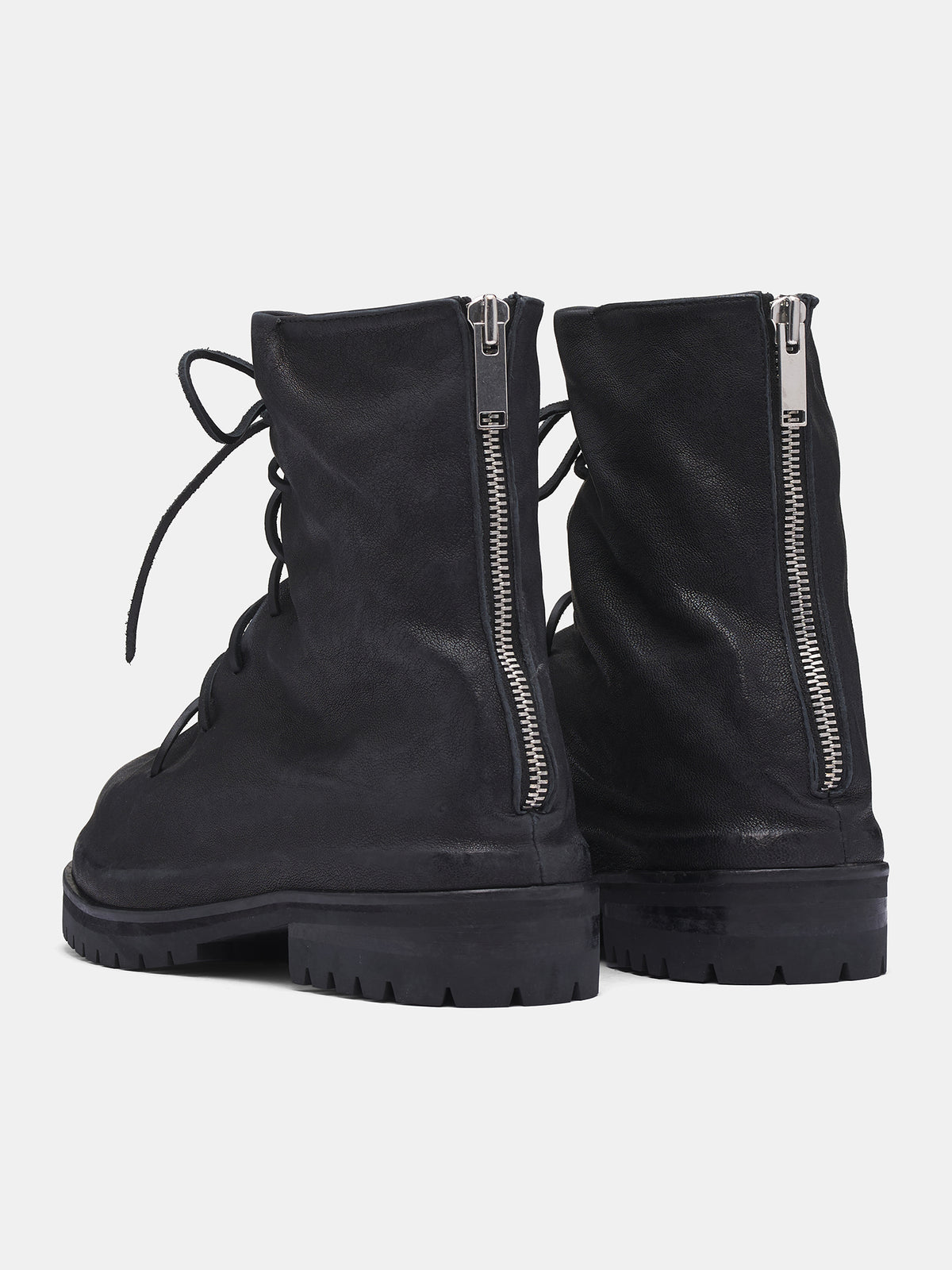 Lace-Up Marathon Boots (FF5SMQ54AP-PE001-BLACK-WASHED)