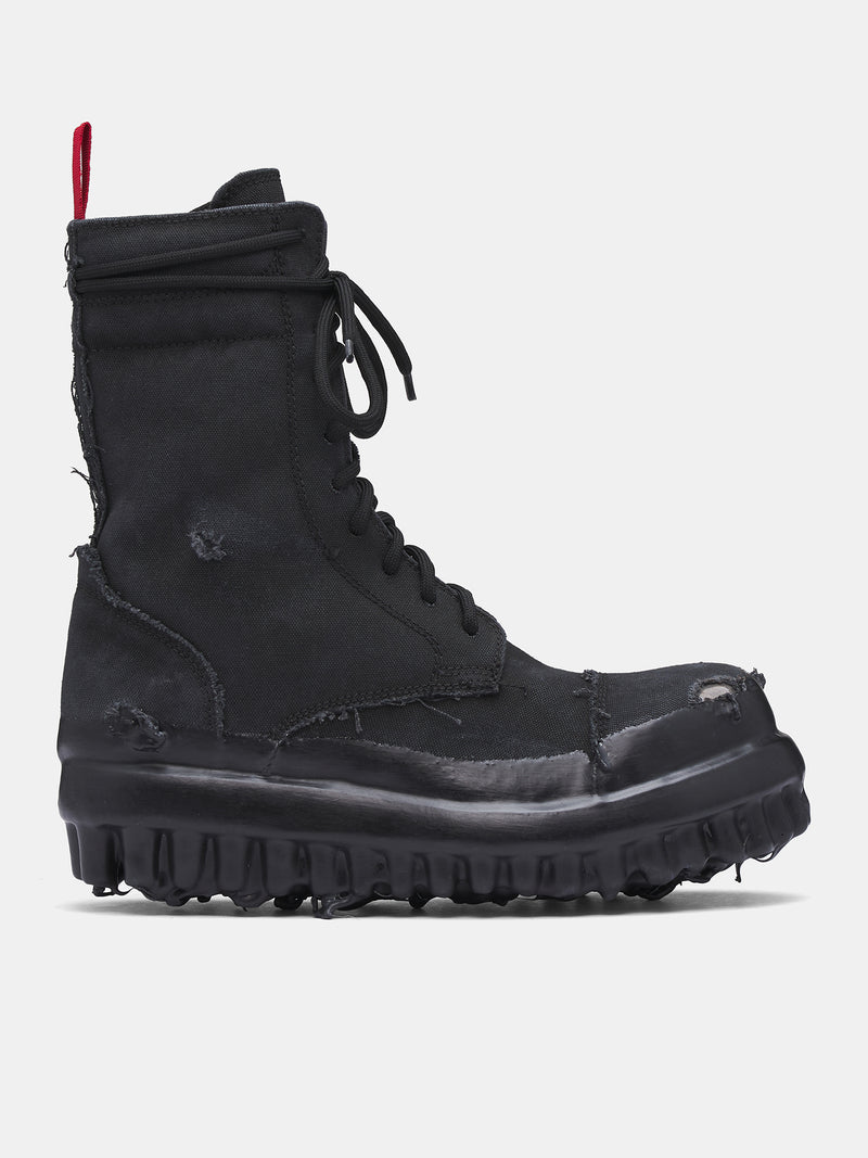 Canvas Miner Boots (FF5SMQ61AP-TE002-BLACK-WAX-SPR)