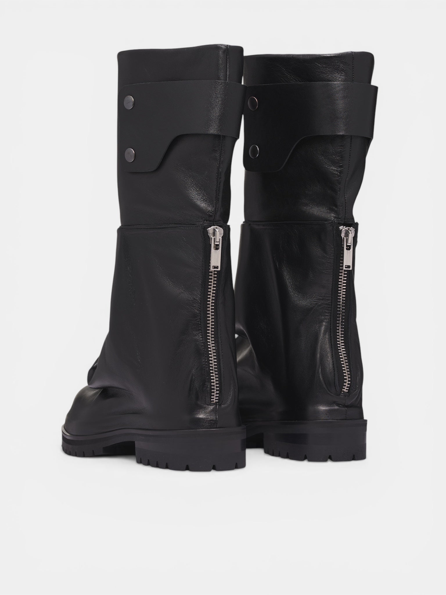 424 Black Dragonrider Boots | H.Lorenzo - back side
