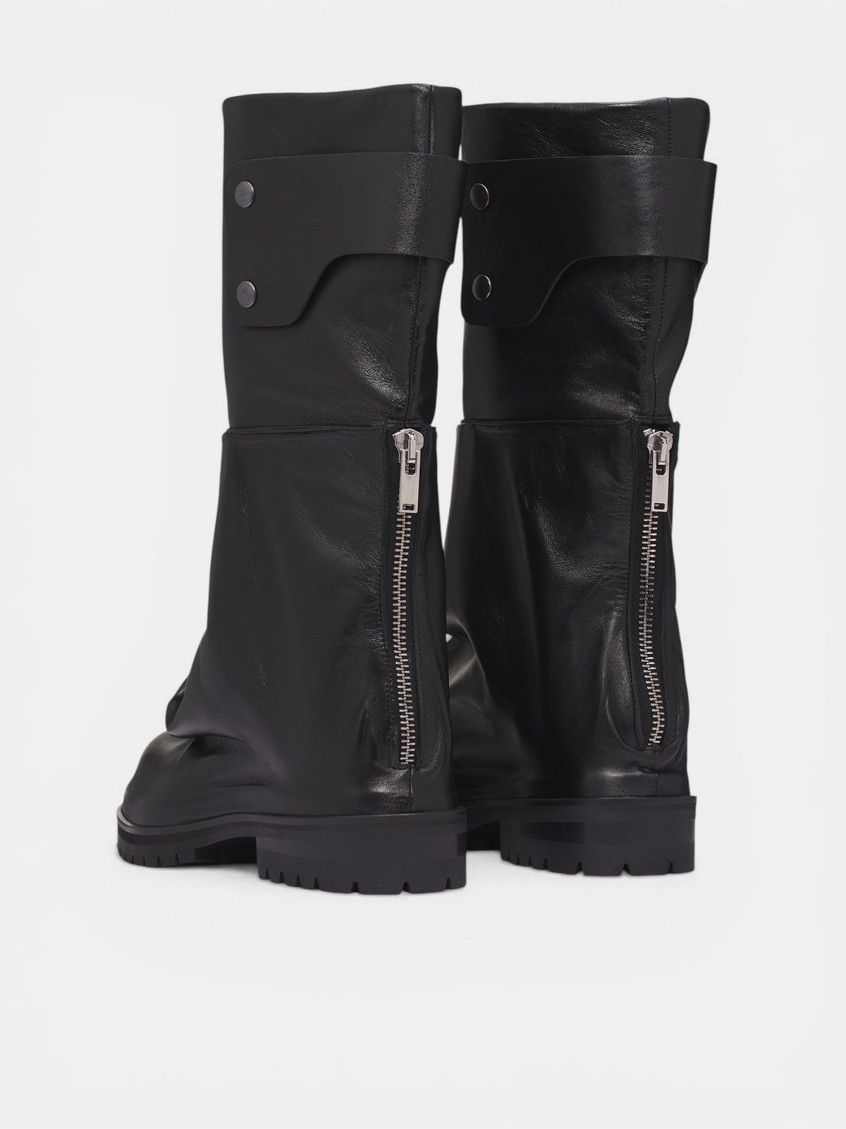 424 Black Dragonrider Boots | H.Lorenzo - back side