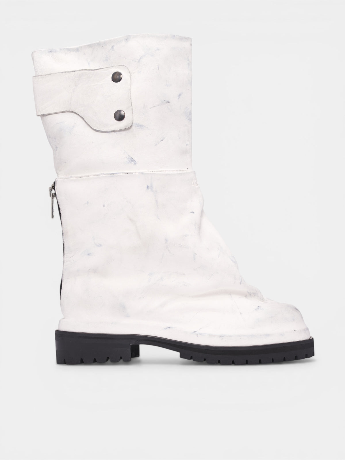 424 White Dragonrider Boots | H.Lorenzo - front