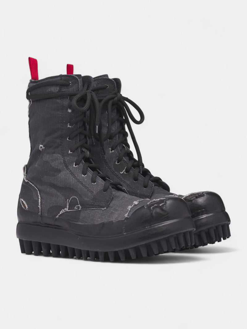 Black Camo Miner Ripstop Boots (FFF5MQ61AP-TF001-C99-BLACK)