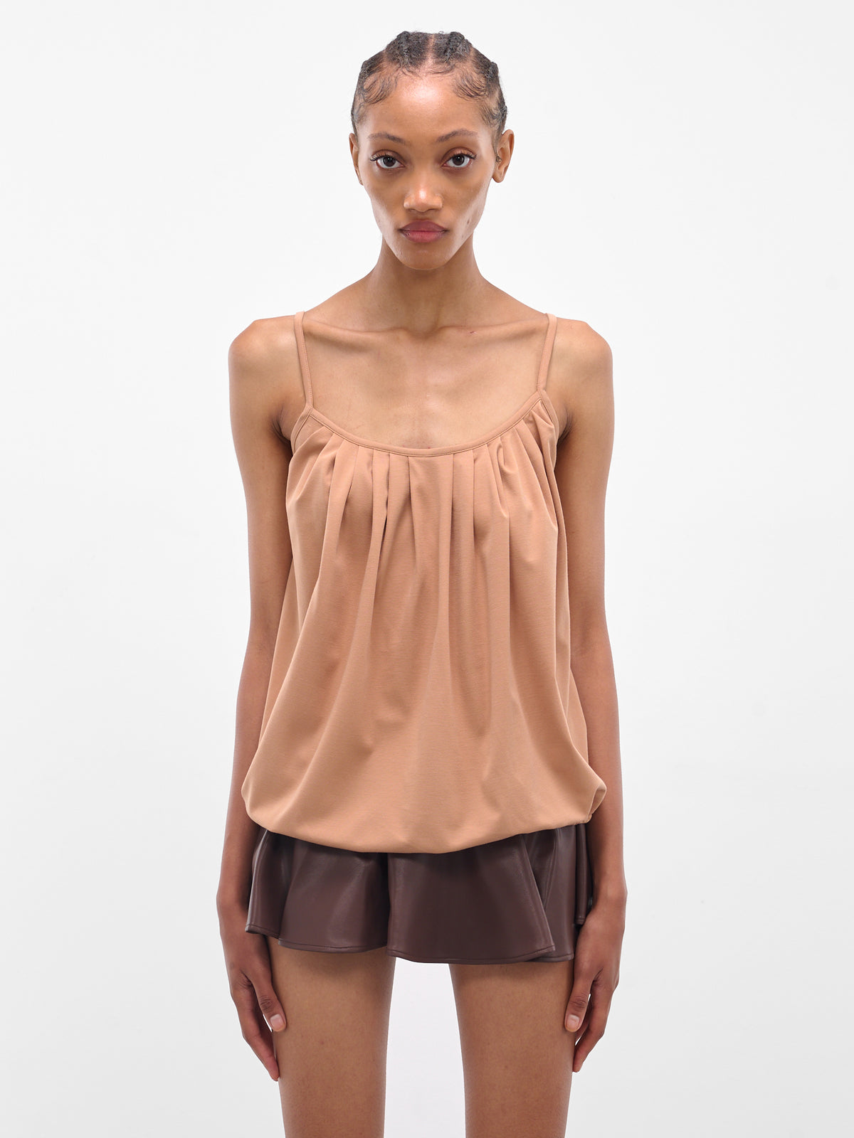 Light Brown Fringy Tank Top (FINGY-TOP-LIGHT-BROWN)