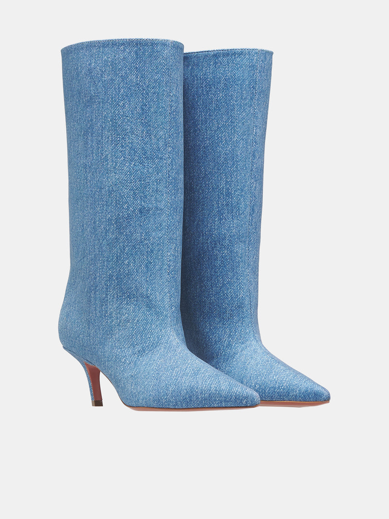 Fiona Denim Printed Suede Boots (FIONA-SUEDE-DENIM)