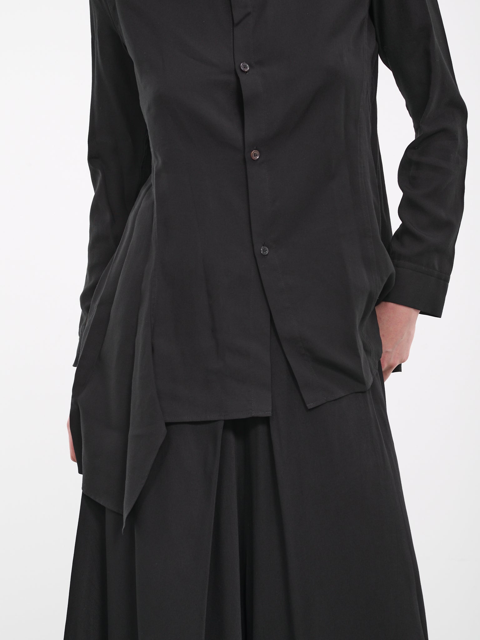 Long Poplin Shirt (FJ-B68-200-2-02-BLACK)