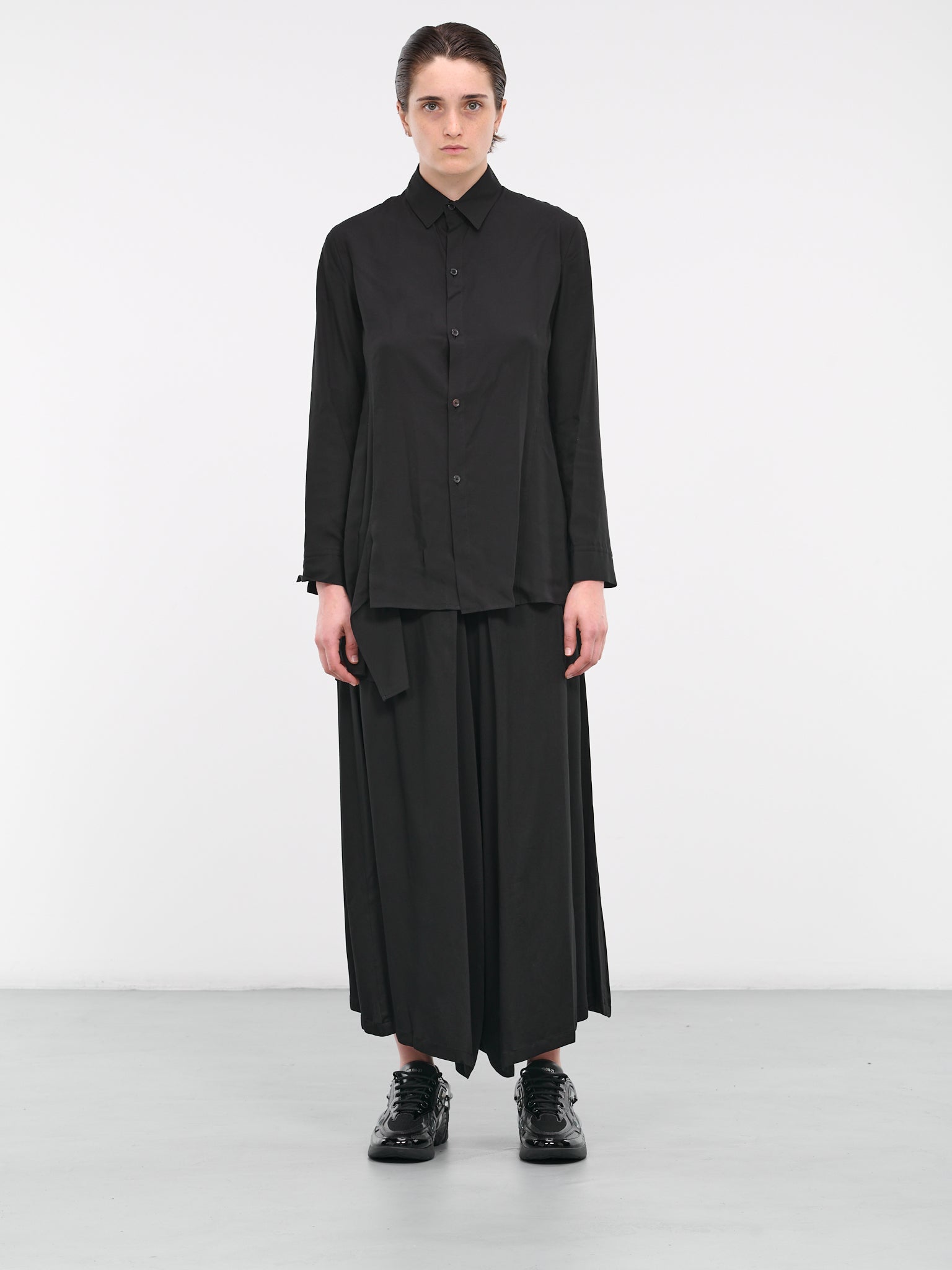 Long Poplin Shirt (FJ-B68-200-2-02-BLACK)