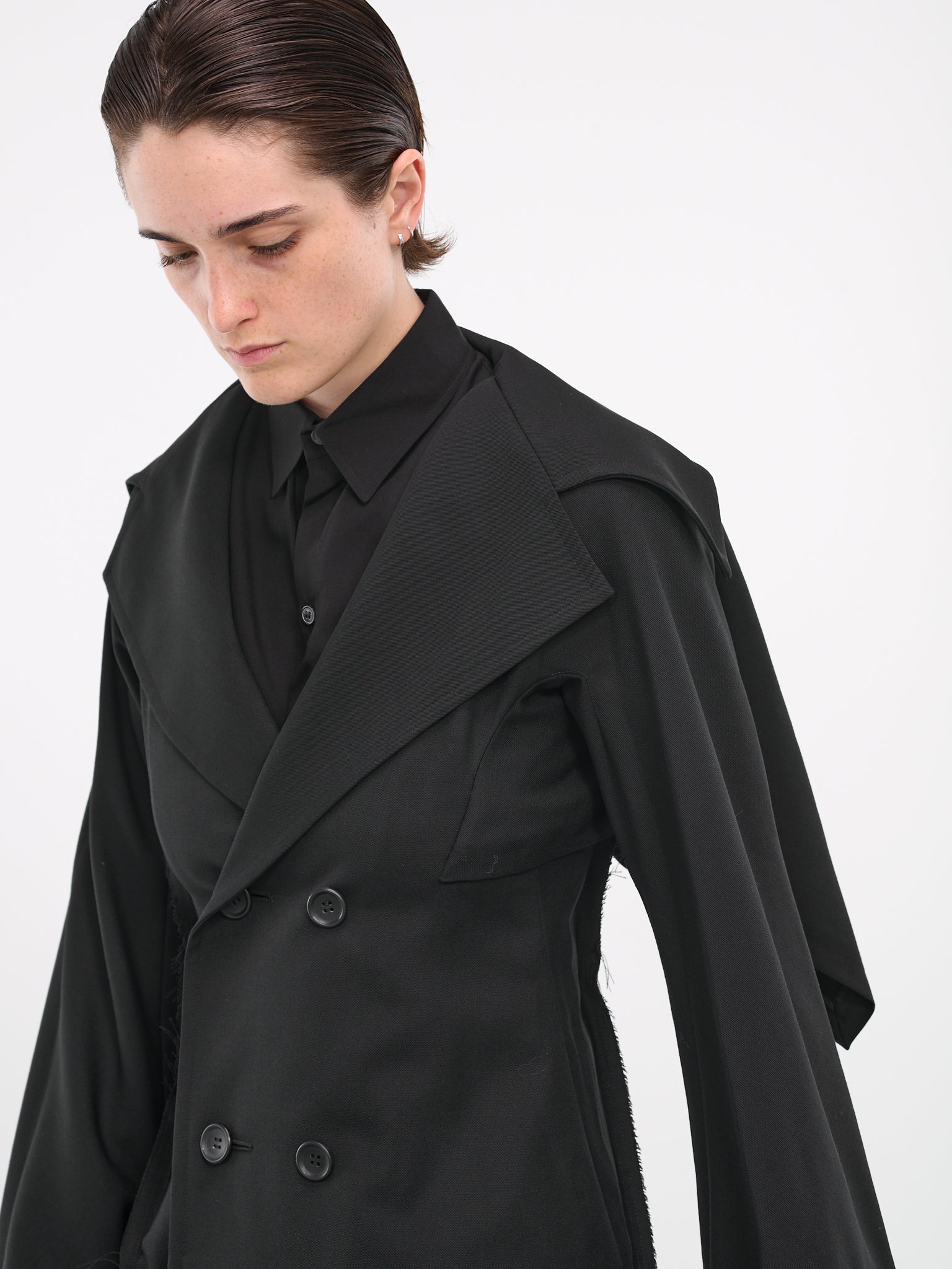 Deconstructed Tailored Coat (FJ-C65-103-1-02-BLACK)