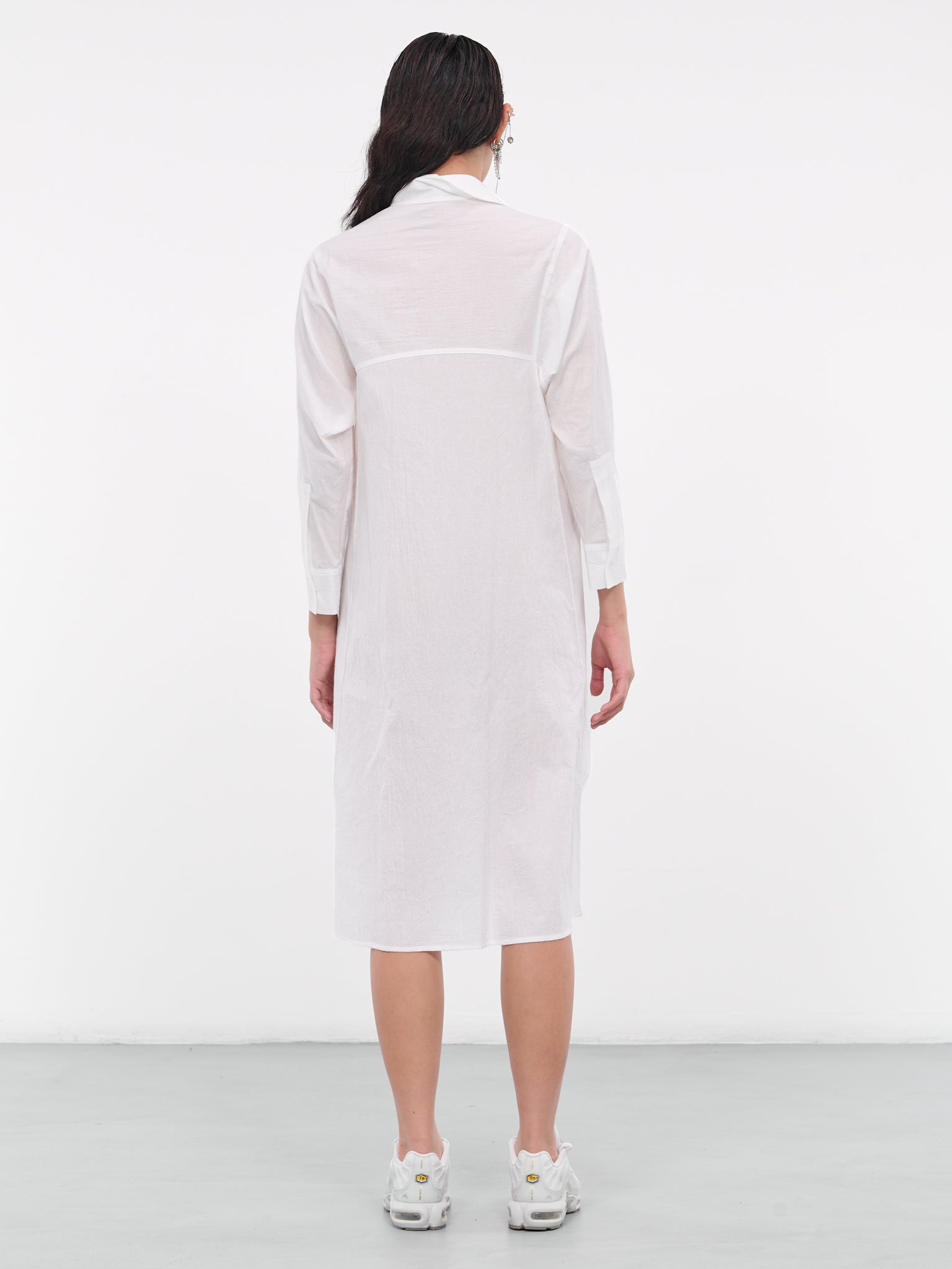 Workwear Shirt Dress (FJ-D67-005-1-OFF-WHITE)