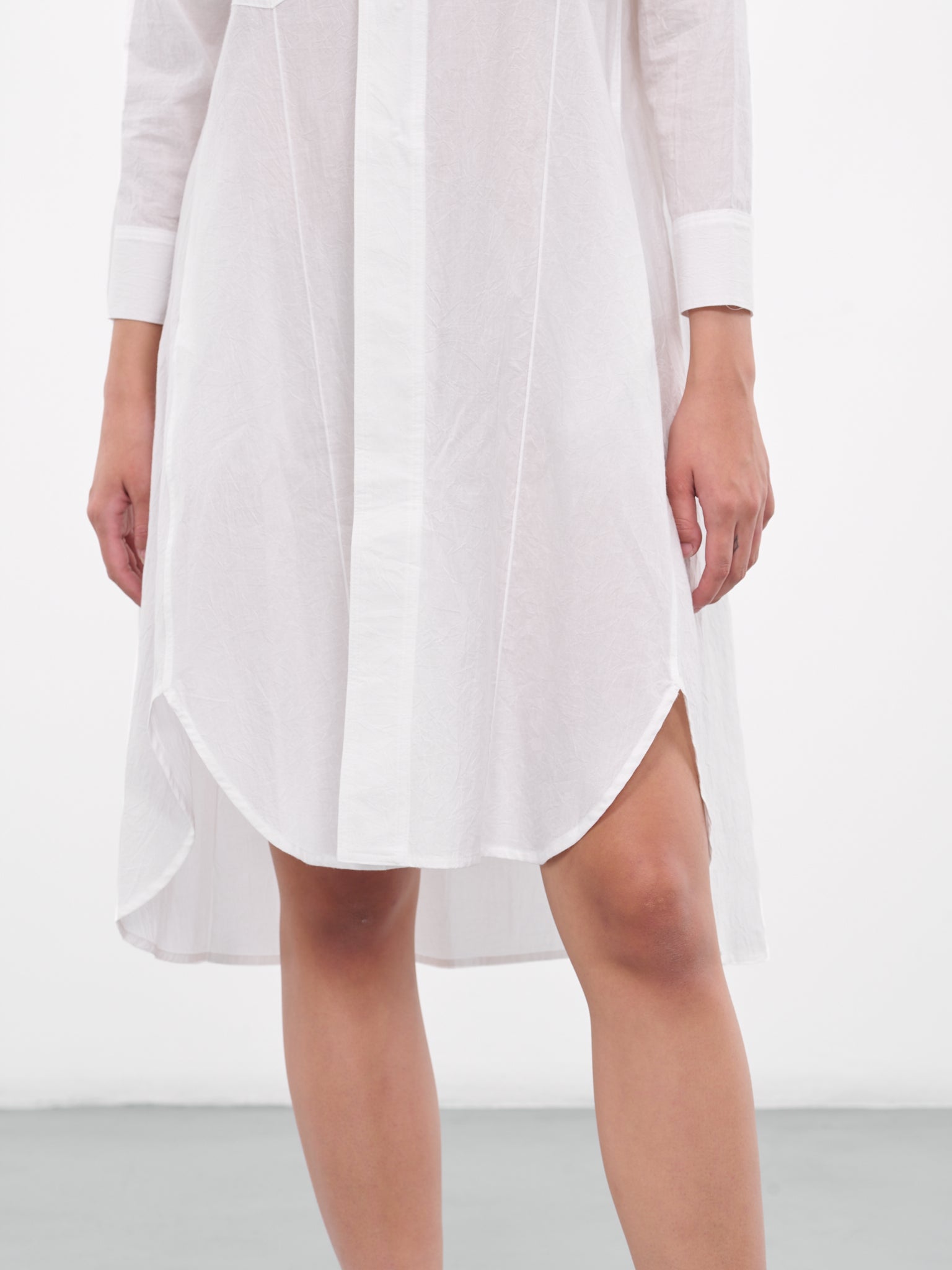 Workwear Shirt Dress (FJ-D67-005-1-OFF-WHITE)