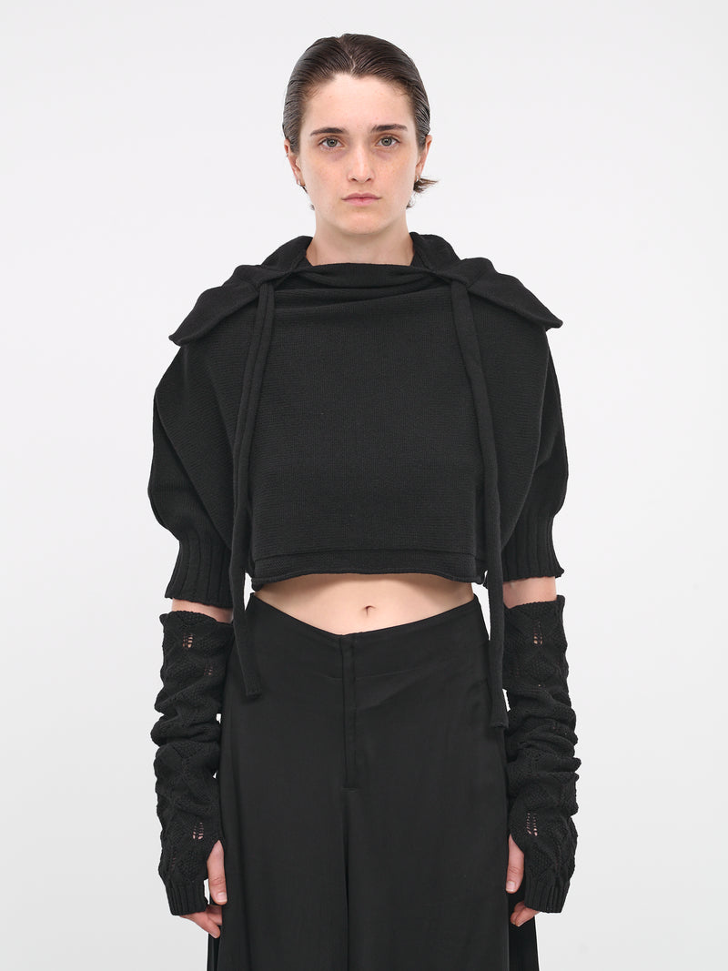 Hooded Pullover & Arm Warmers  (FJ-K42-188-2-02-BLACK)