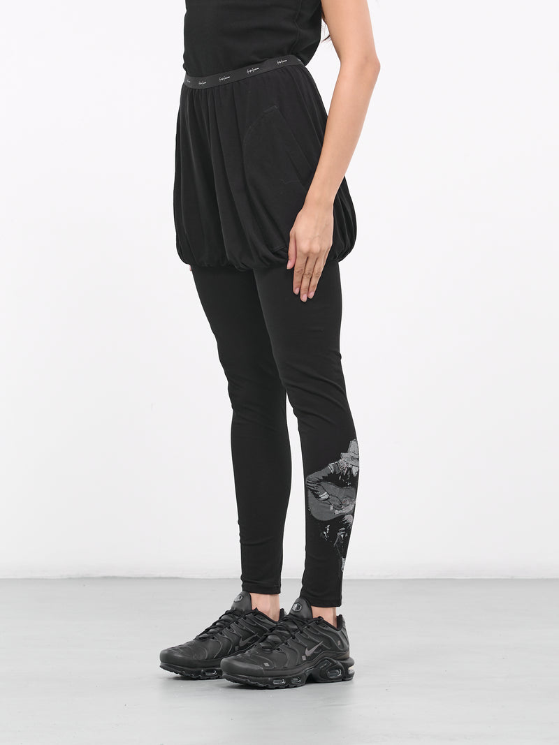 Gathered Leggings (FJ-P15-018-01-BLACK)