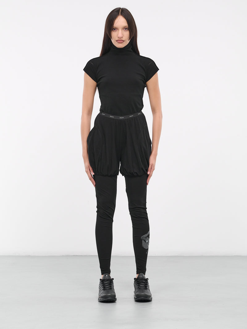 Gathered Leggings (FJ-P15-018-01-BLACK)