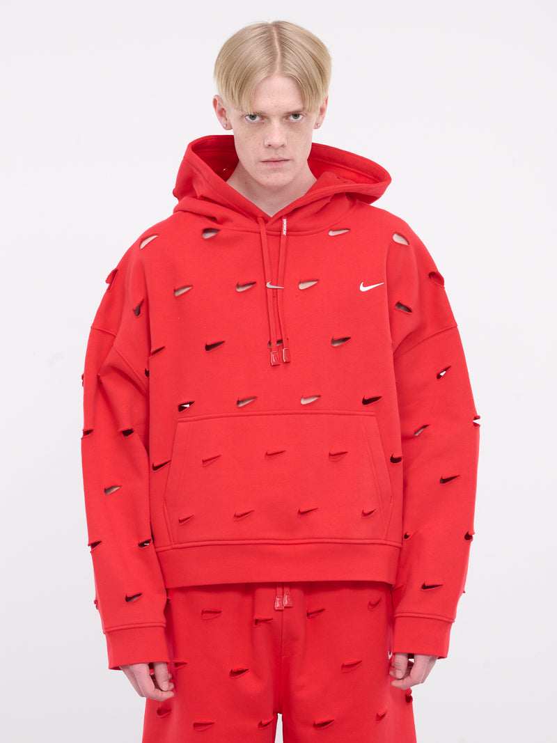 Jacquemus Cut-Out Swoosh Hoodie (FJ3481-657-UNIVERISTY-RED)
