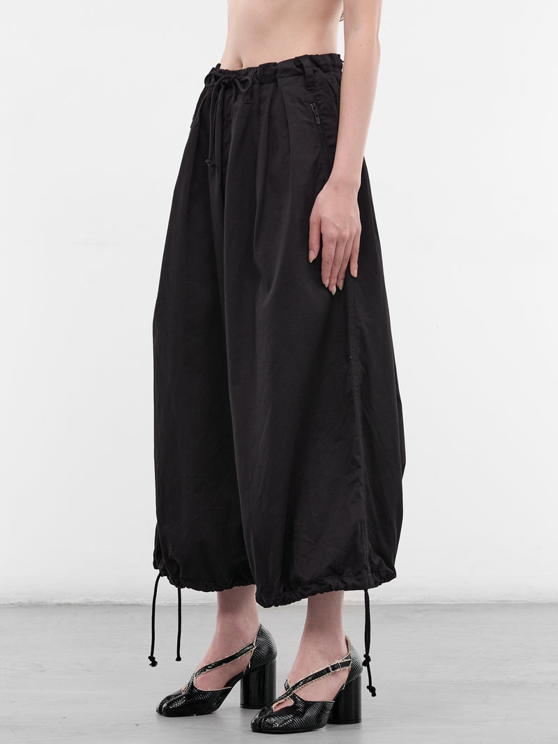 Black 3-Tucks Pleated Baggy Trousers (FK-P65-005-BLACK)
