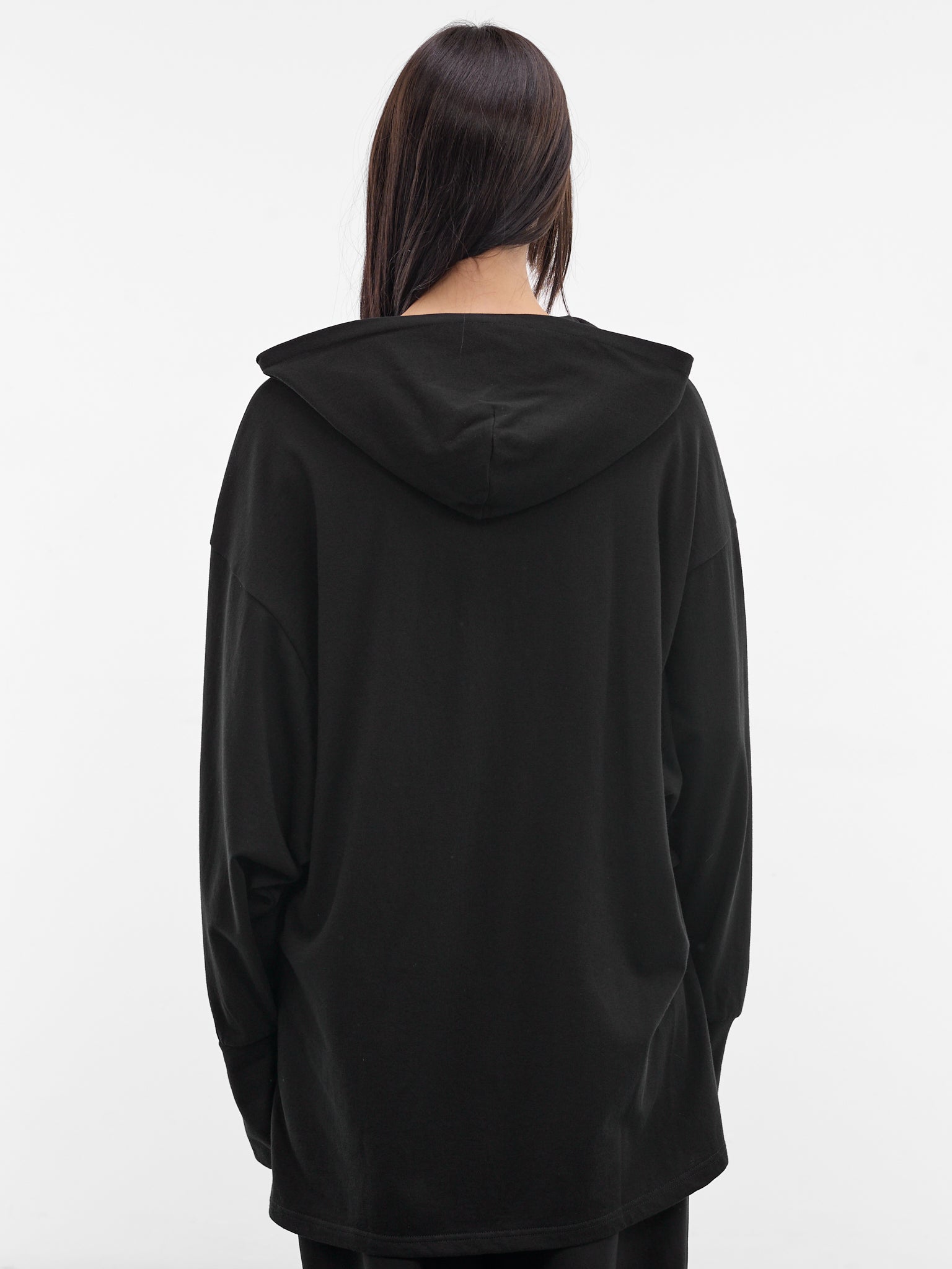 Black French Terry Braided Hoodie (FK-T14-073-1-BLACK)