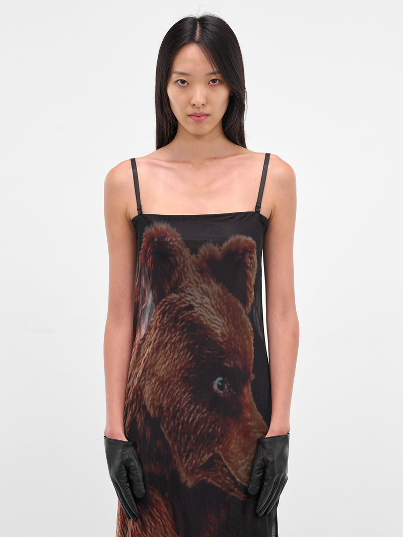 Black Lamb Leather Short Gloves (FL-W01-771-4-BLACK)