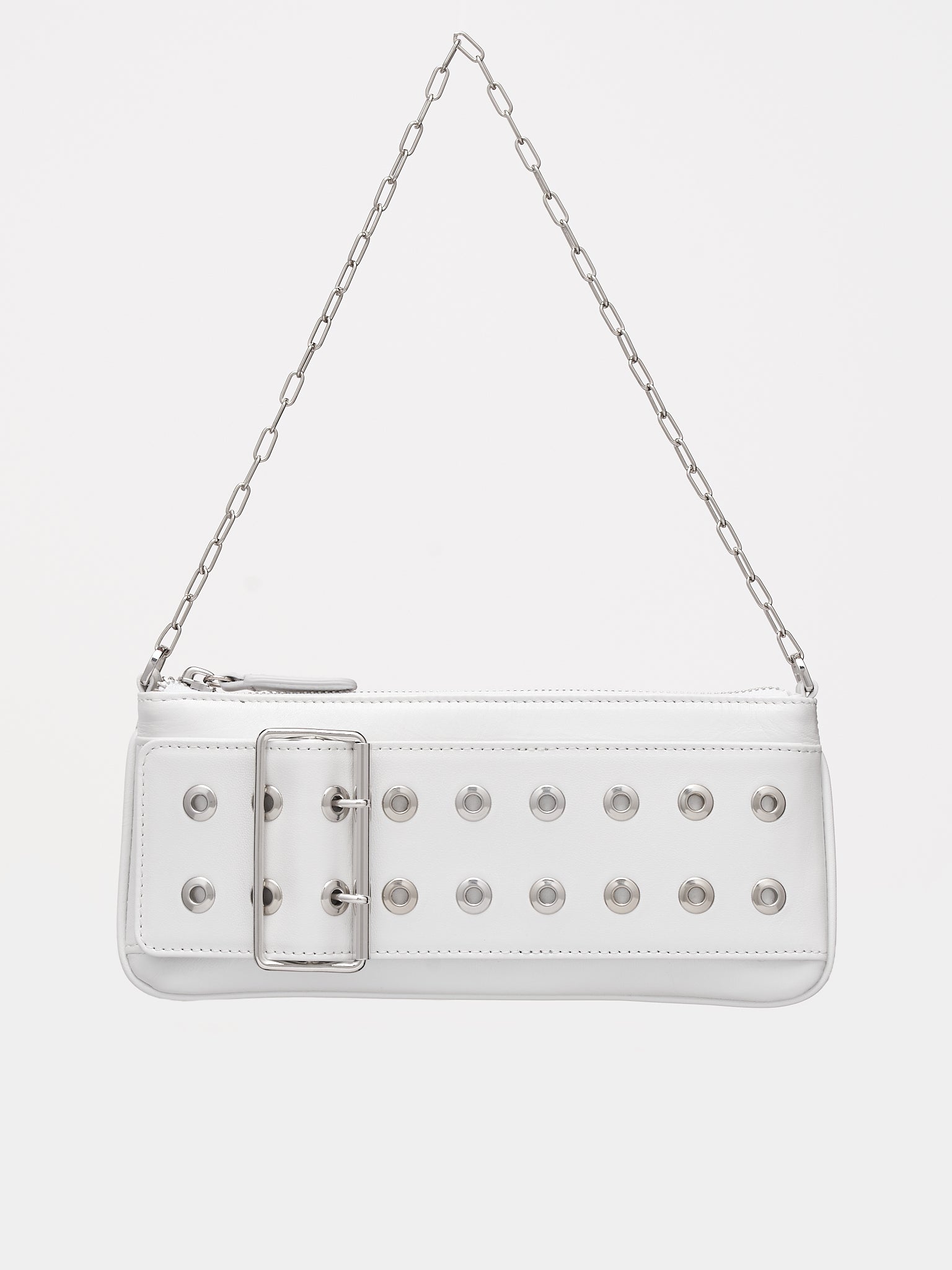 Flat Leather Belt Bag (FLAT-BAG-WHITE-PEARL)