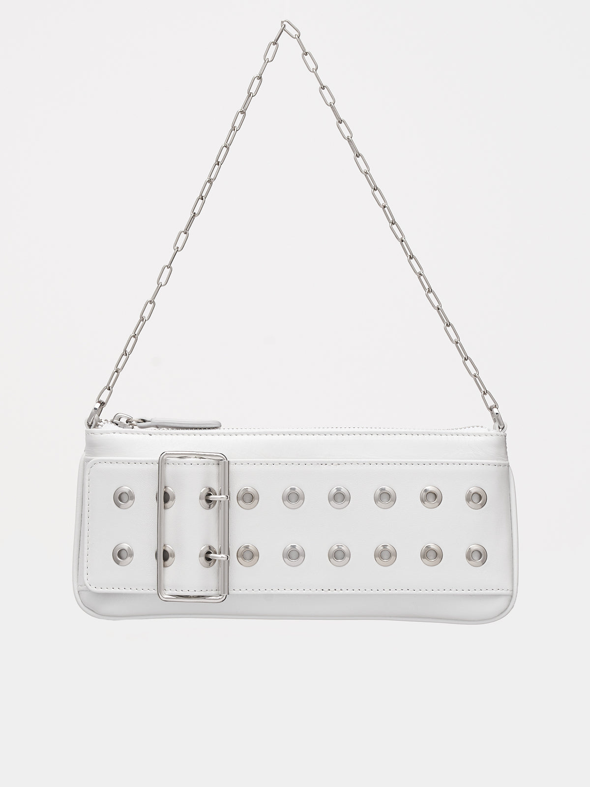 Flat Leather Belt Bag (FLAT-BAG-WHITE-PEARL)