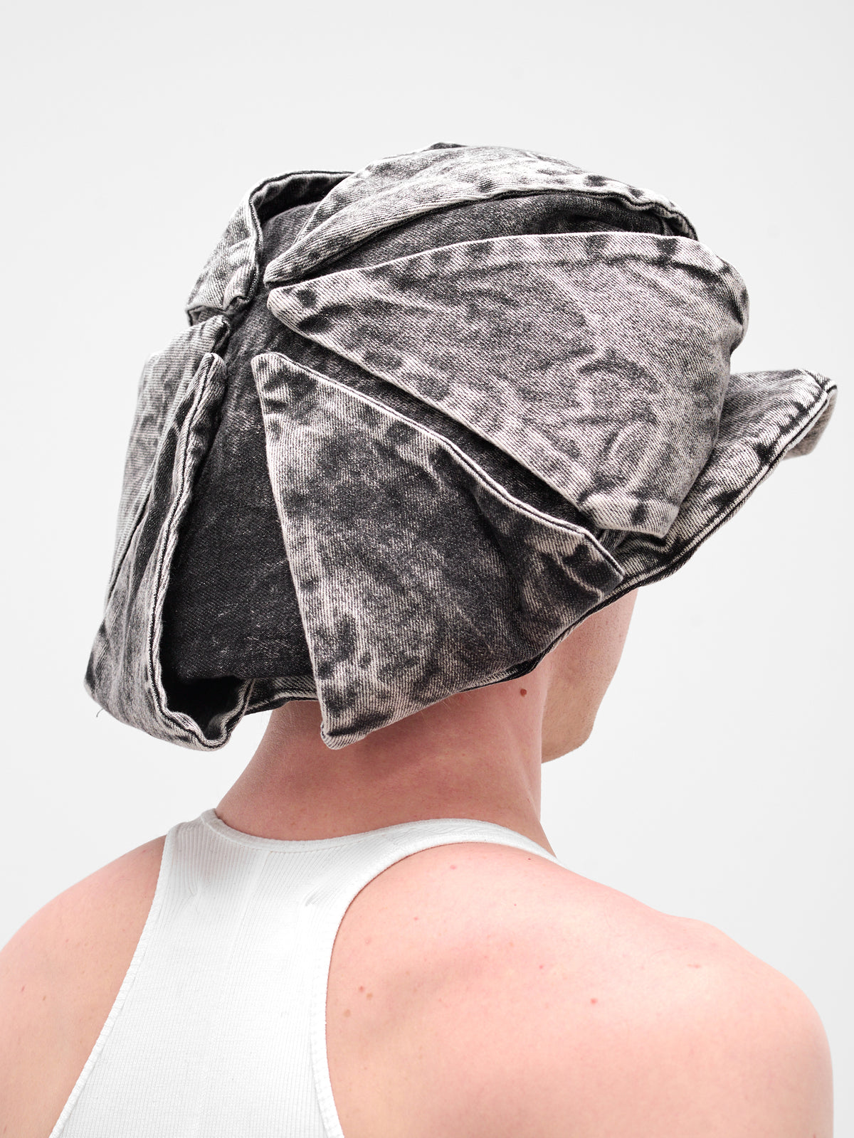 Gray Faded Denim Panel Hat (FLAW25MWTDHT-GREY-WASH)