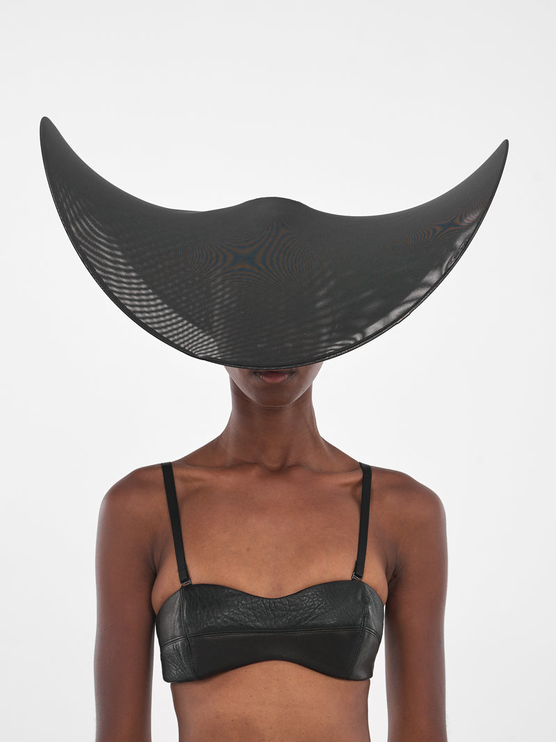 Black Sculptural Church Hat (FLAW25WWCRHHT-BLACK)