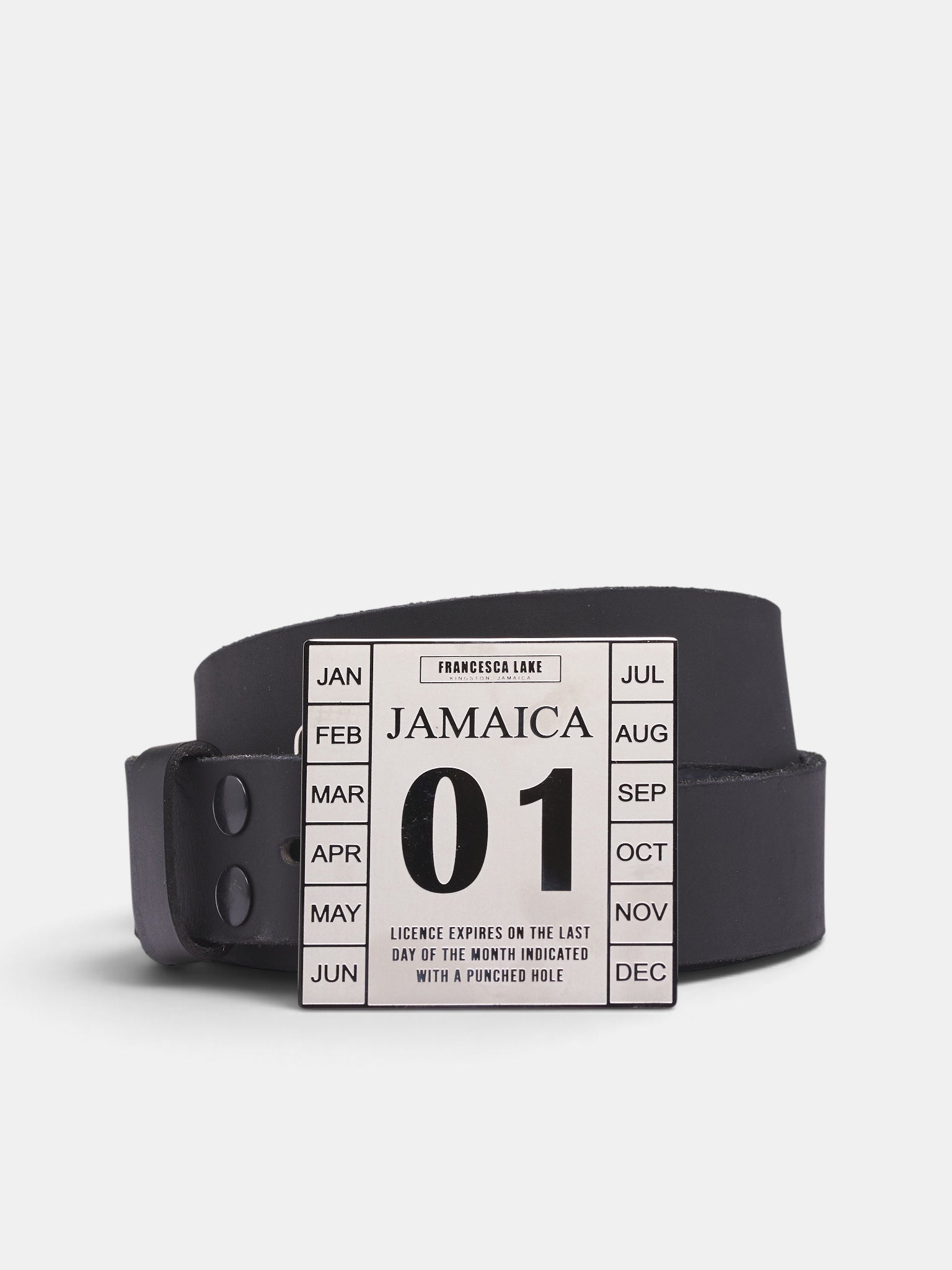 Black Leather Jamaica Belt (FLAW26ACLR-BLACK)