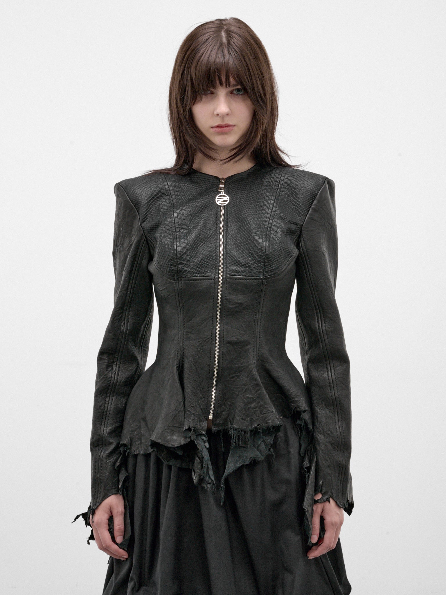 Black Lamb Leather Zip Jacket (FLAW26RWLTHJCKT-BLACK)