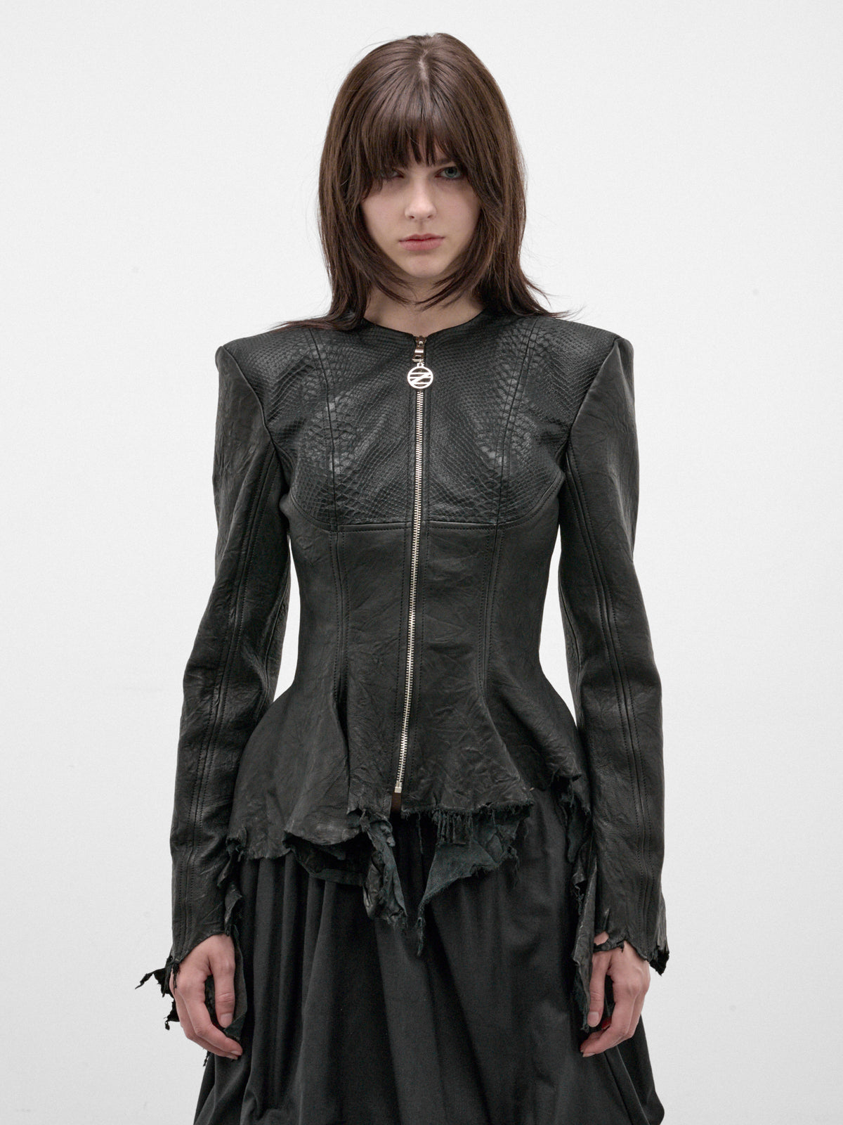 Black Lamb Leather Zip Jacket (FLAW26RWLTHJCKT-BLACK)