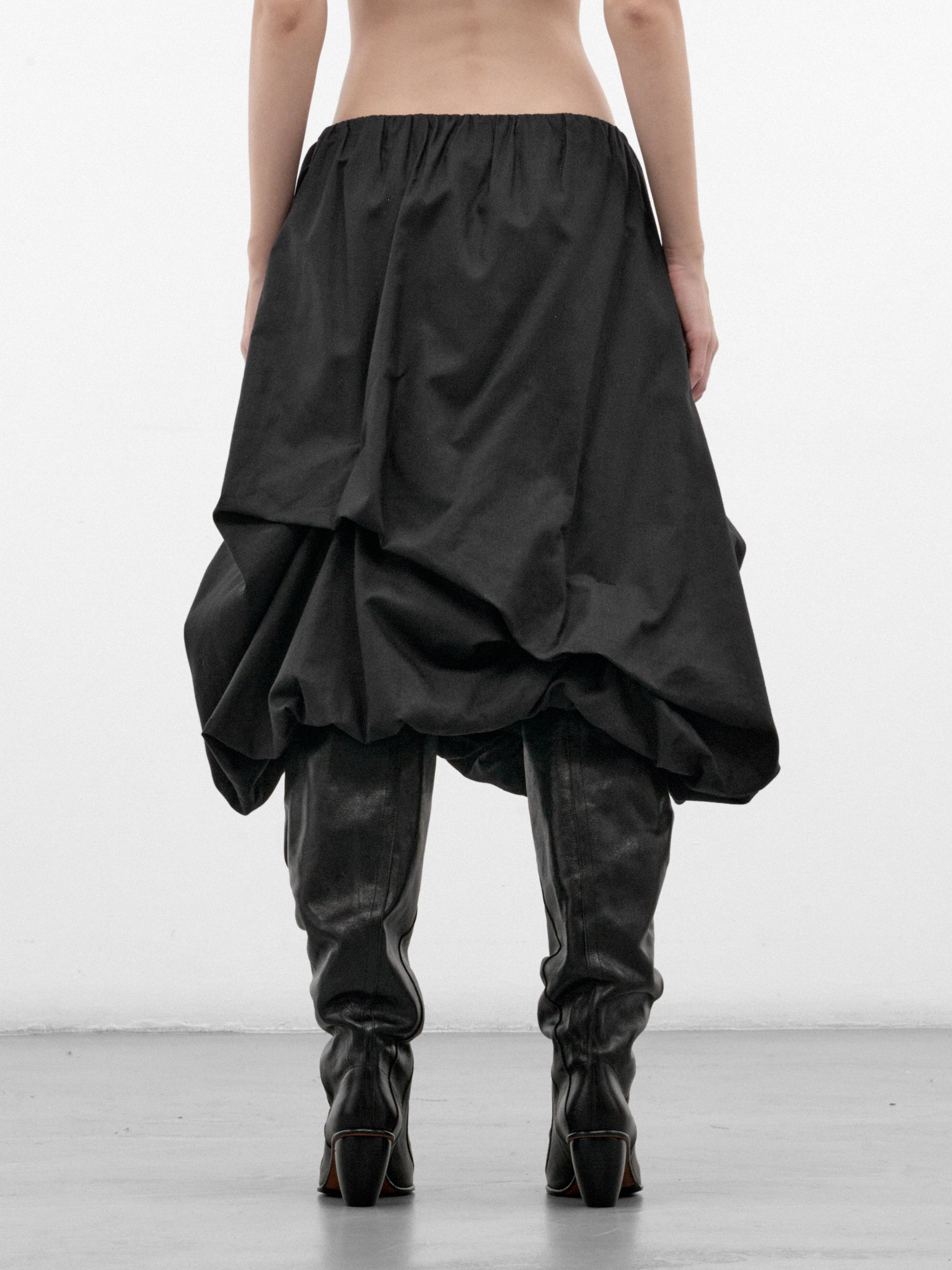 Black Lamb Leather Maxi Skirt (FLAW26WWBLMDSKRT-BLACK)