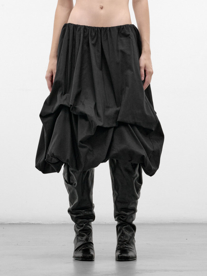Black Lamb Leather Maxi Skirt (FLAW26WWBLMDSKRT-BLACK)