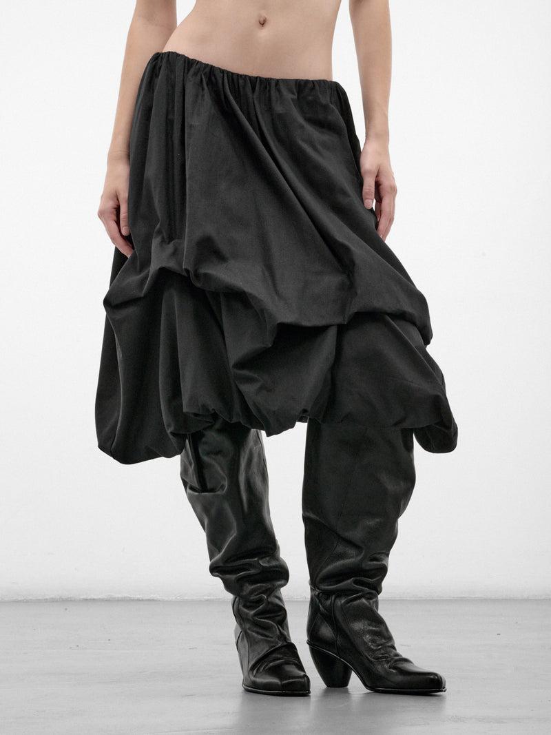 Black Lamb Leather Maxi Skirt (FLAW26WWBLMDSKRT-BLACK)