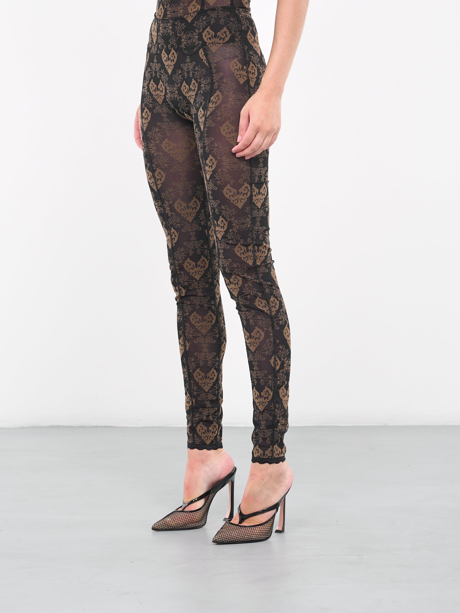 Ambush Monogram Leggings Brown,Black - Xs