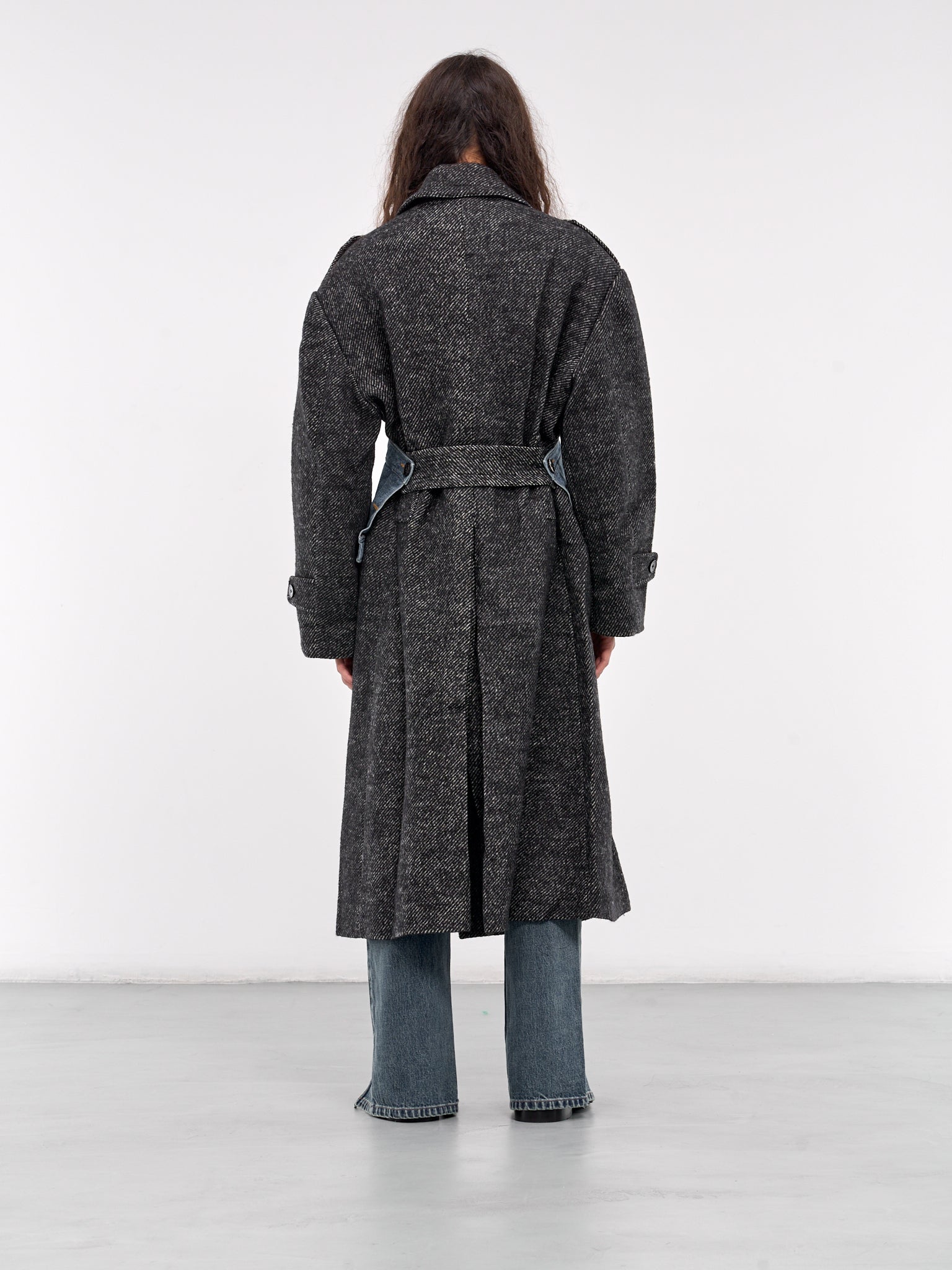 Oversized Gradient Coat (FMF18CT06-BLACK)
