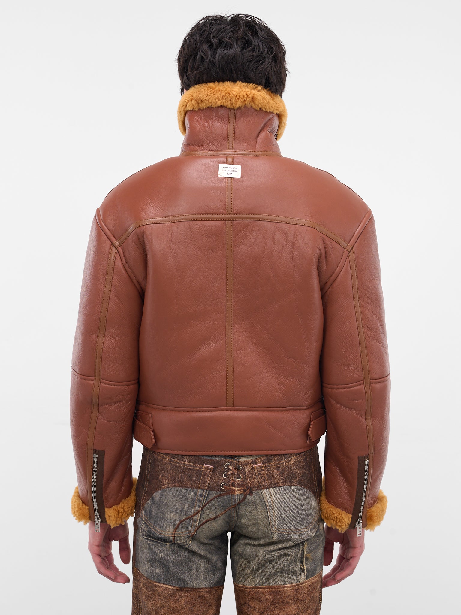 Brown Shearling Leather Biker Jacket (FN-MN-LEAT000292-RUST-BROWN)