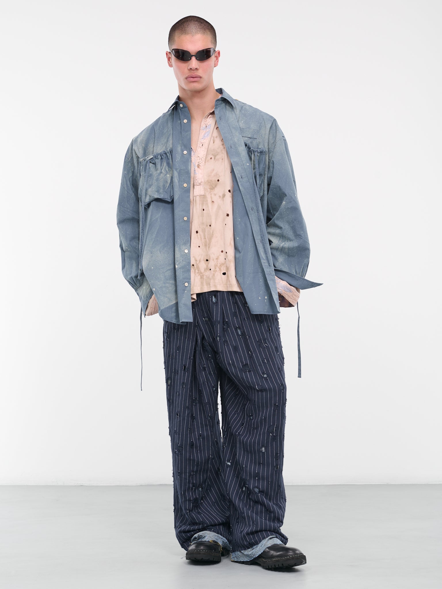 Sprayed Shirt (FN-MN-SHIR000685-MID-BLUE)