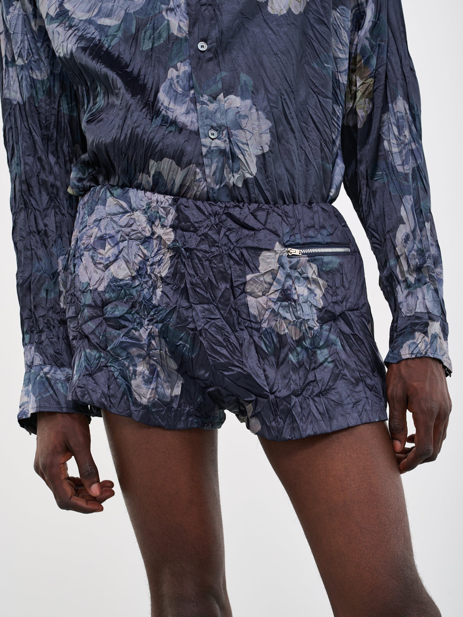 ACNE STUDIOS Crinkled Floral Shorts | H. Lorenzo - detail 