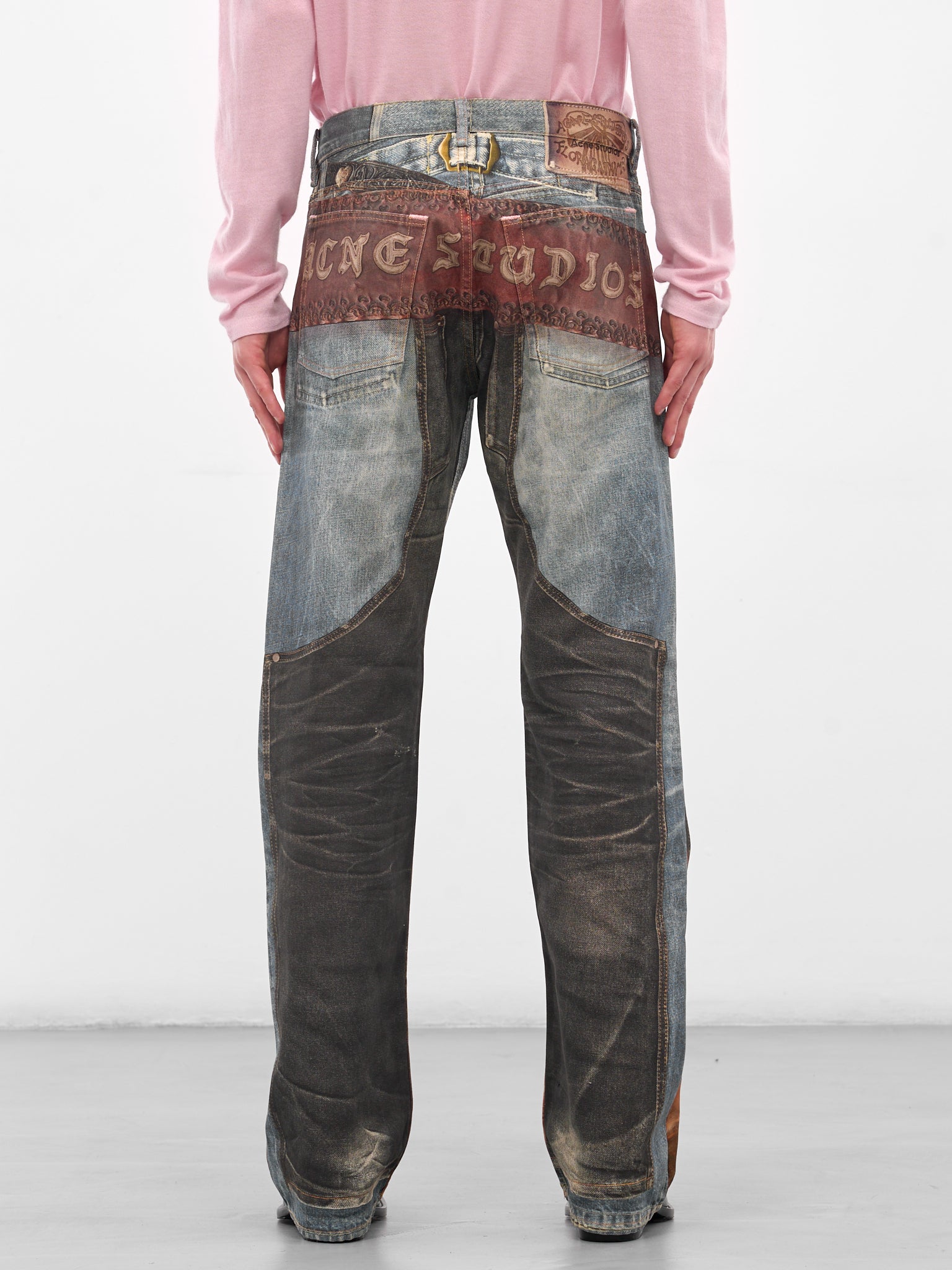 Trompe L'oeil 2010 Straight Jeans (FN-MN-TROU001127-BLUE-BLACK)