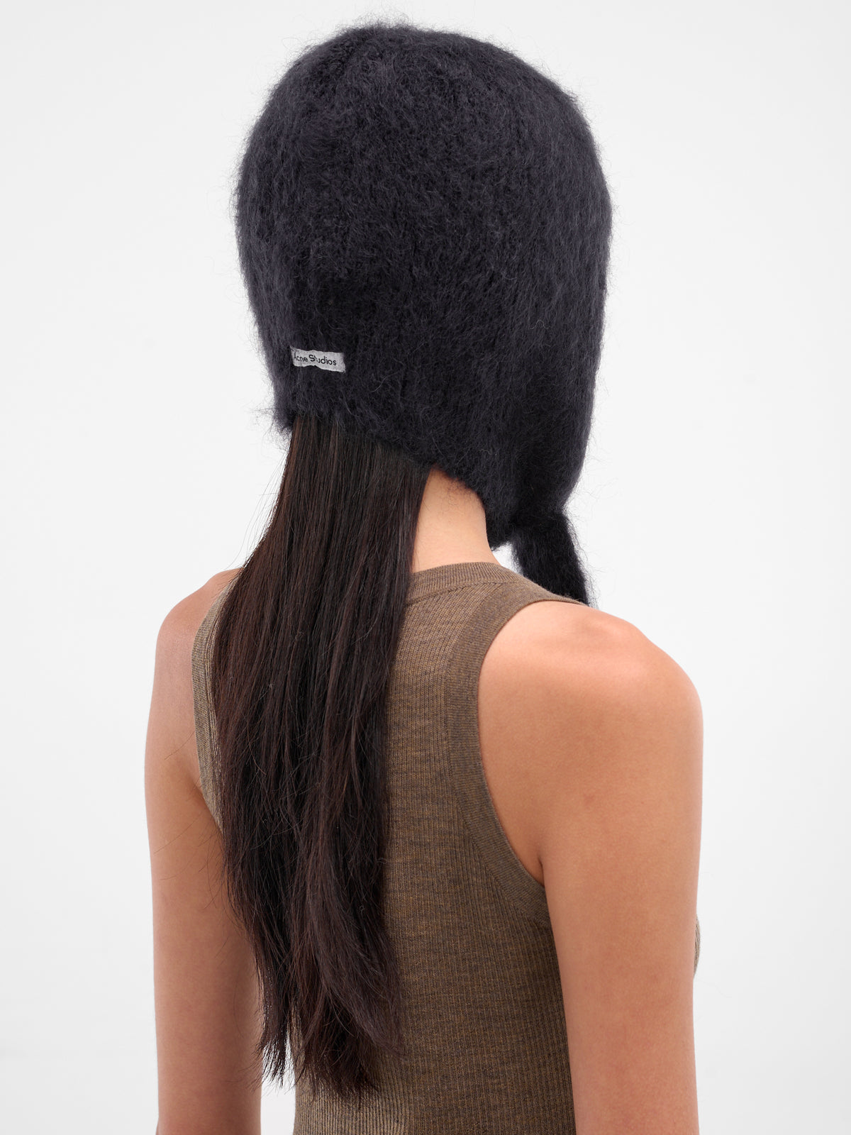 Black Mohair Earflaps Cap (FN-UX-ACCS000195-BLACK)