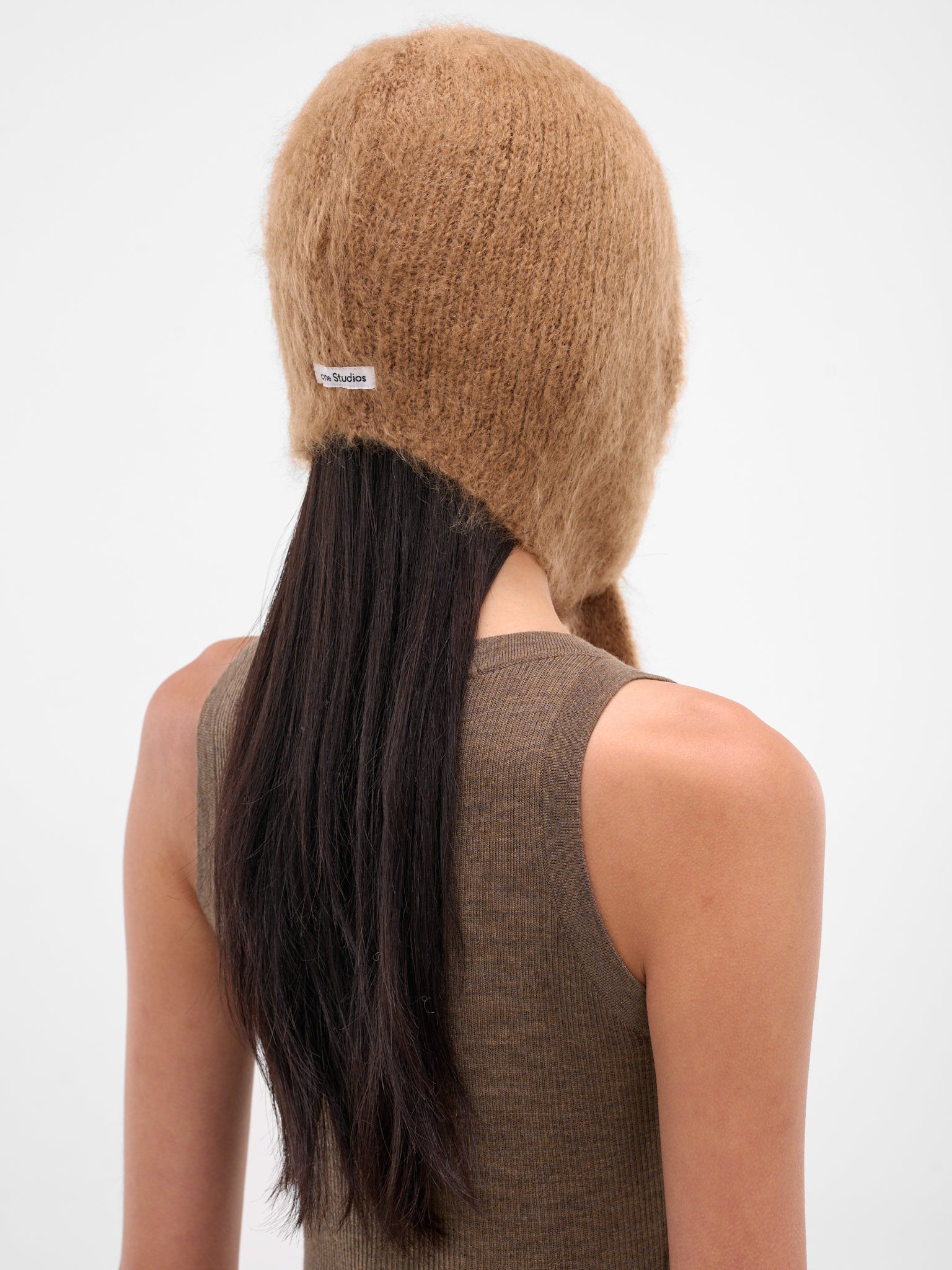 Beige Mohair Earflaps Cap (FN-UX-ACCS000195-CLAY-BEIGE)
