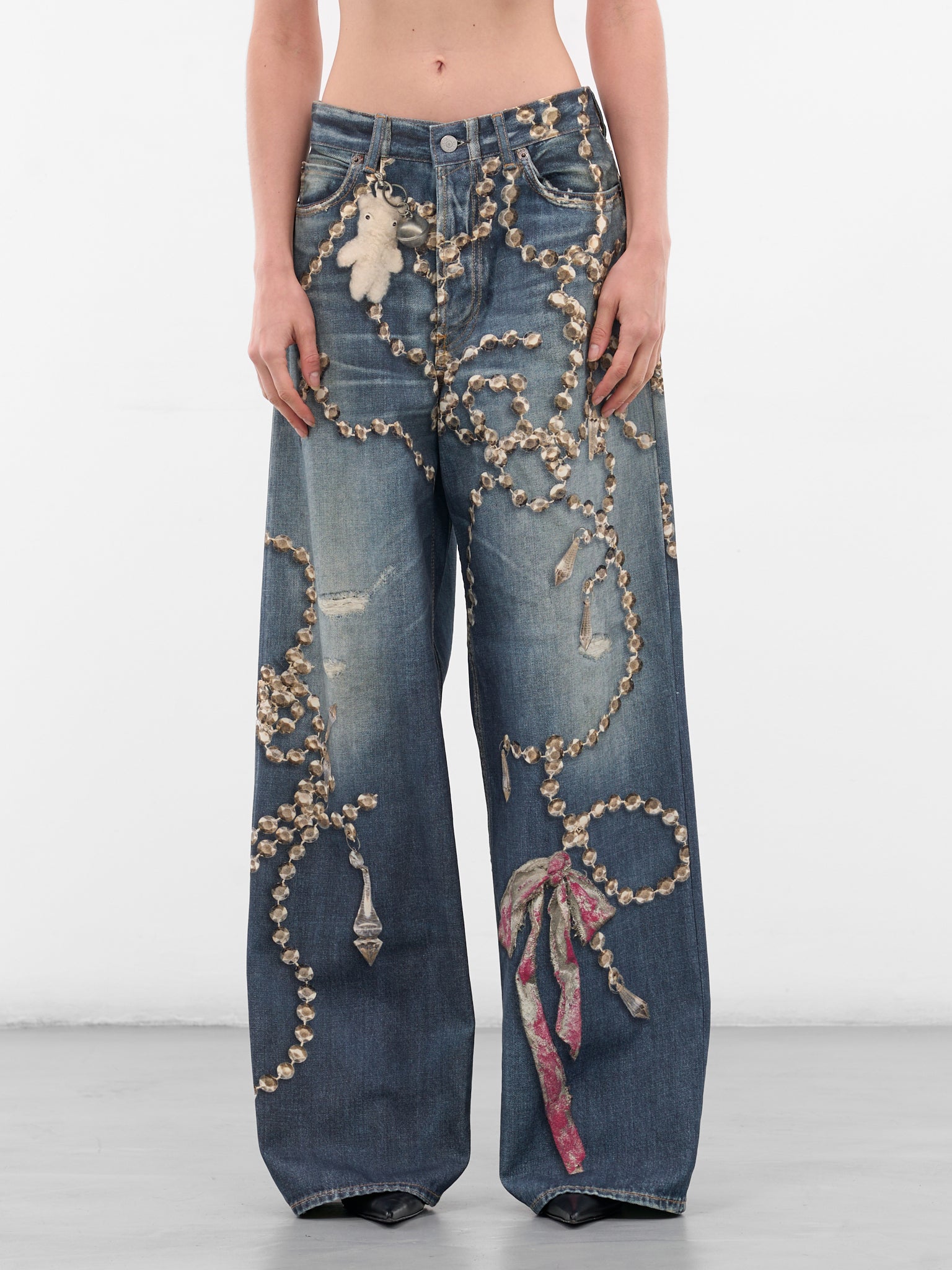 1981 Trompe L'oeil Denim Jeans (FN-UX-TROU000052-MID-BLUE)