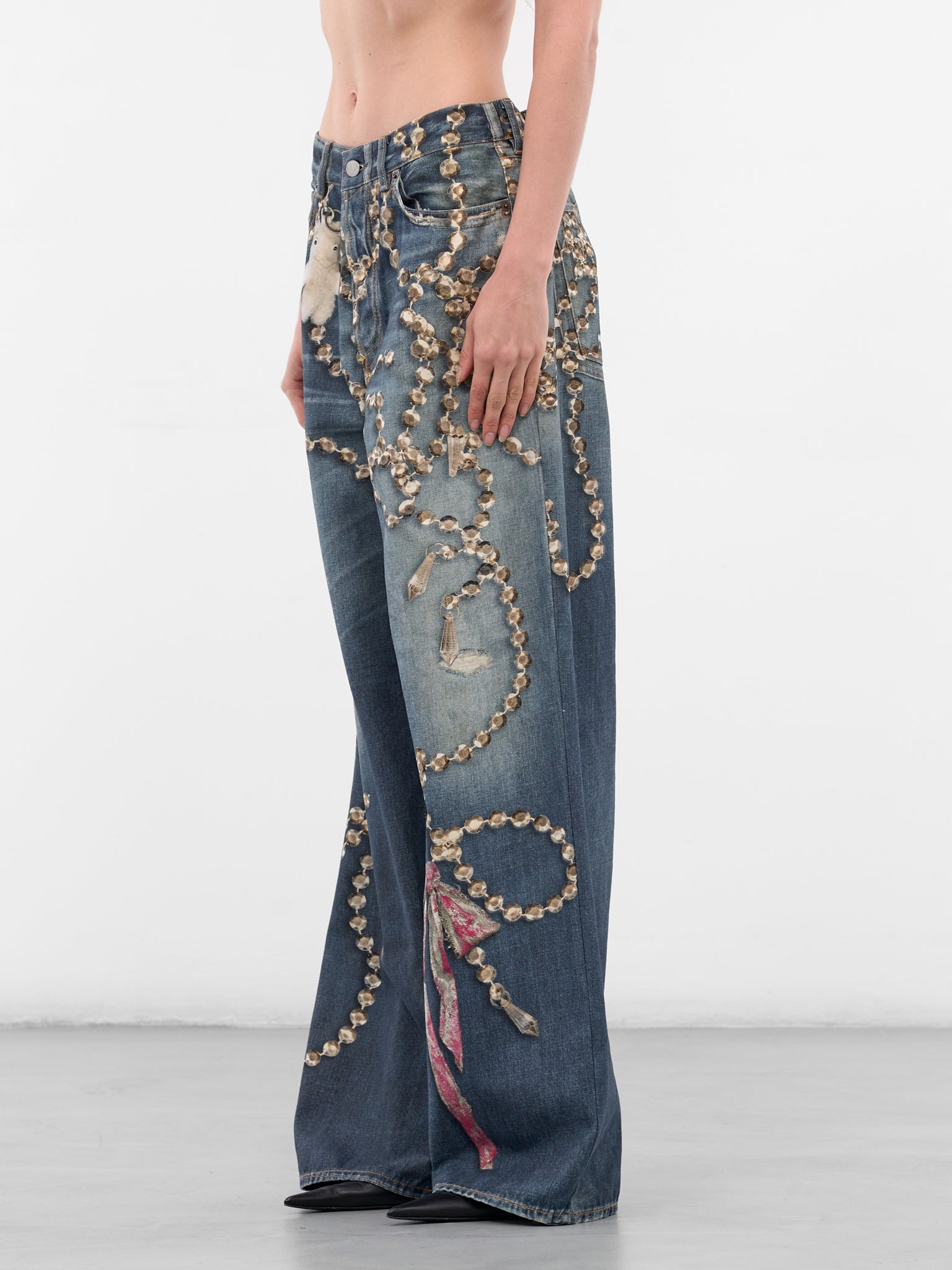 1981 Trompe L'oeil Denim Jeans (FN-UX-TROU000052-MID-BLUE)