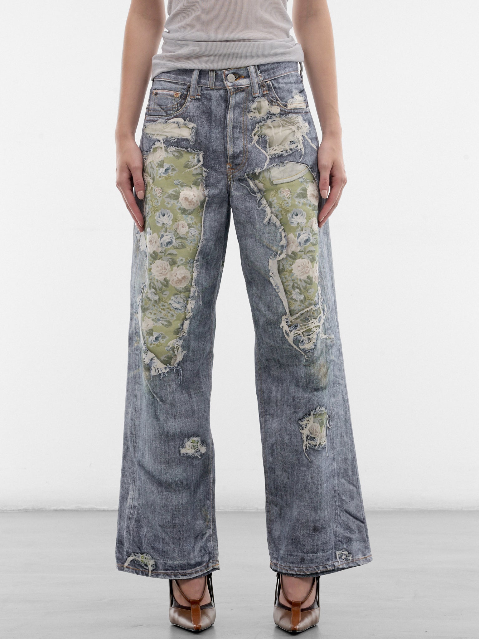 Blue Trompe L'oeil 1981 Jeans (FN-UX-TROU000058-BLUE-GREEN)