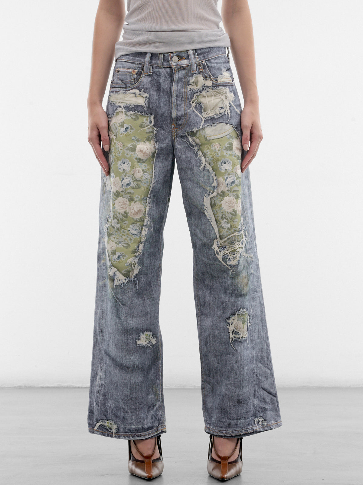 Blue Trompe L'oeil 1981 Jeans (FN-UX-TROU000058-BLUE-GREEN)