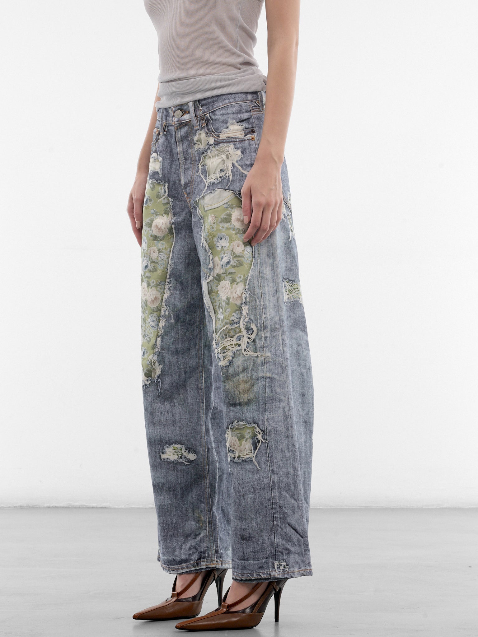Blue Trompe L'oeil 1981 Jeans (FN-UX-TROU000058-BLUE-GREEN)