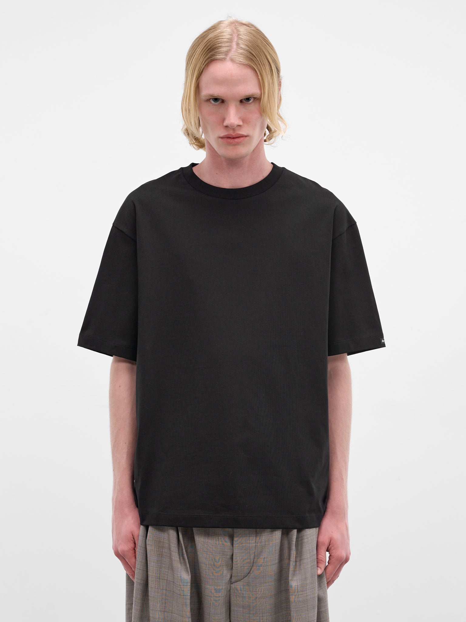 Black Oversized Cotton Tee (FN-UX-TSHI000254-BLACK)