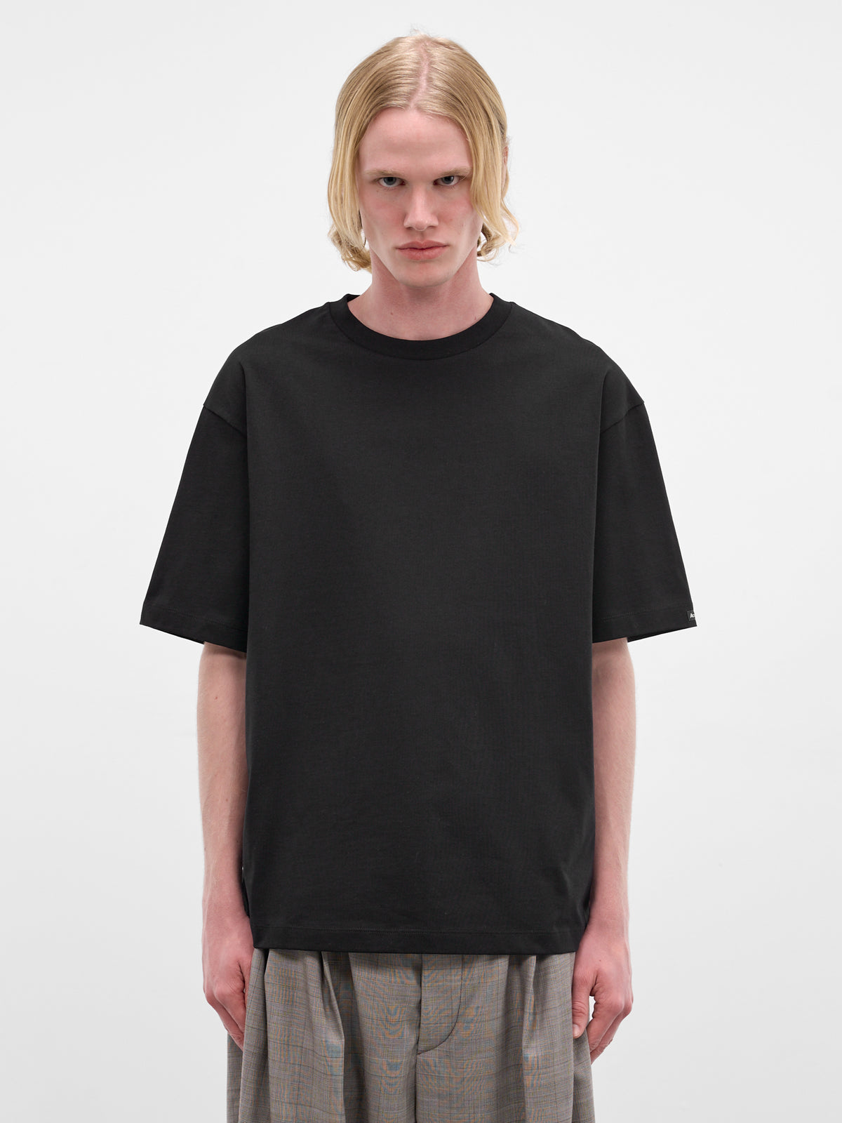 Black Oversized Cotton Tee (FN-UX-TSHI000254-BLACK)