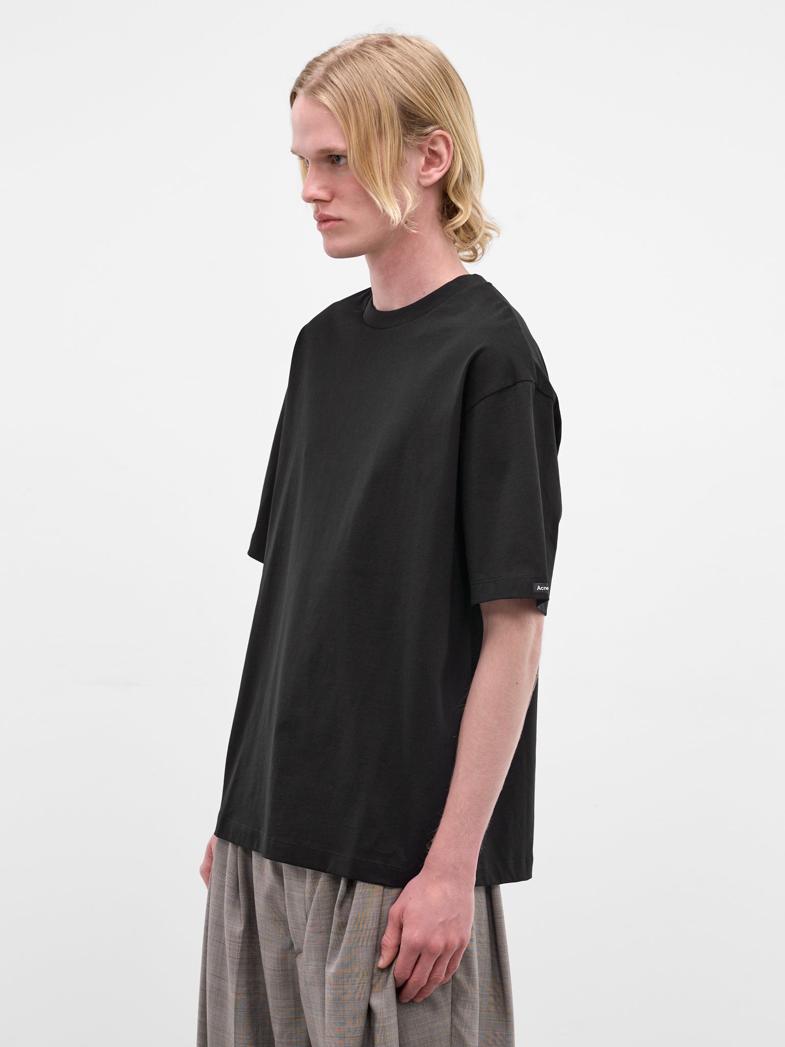Black Oversized Cotton Tee (FN-UX-TSHI000254-BLACK)