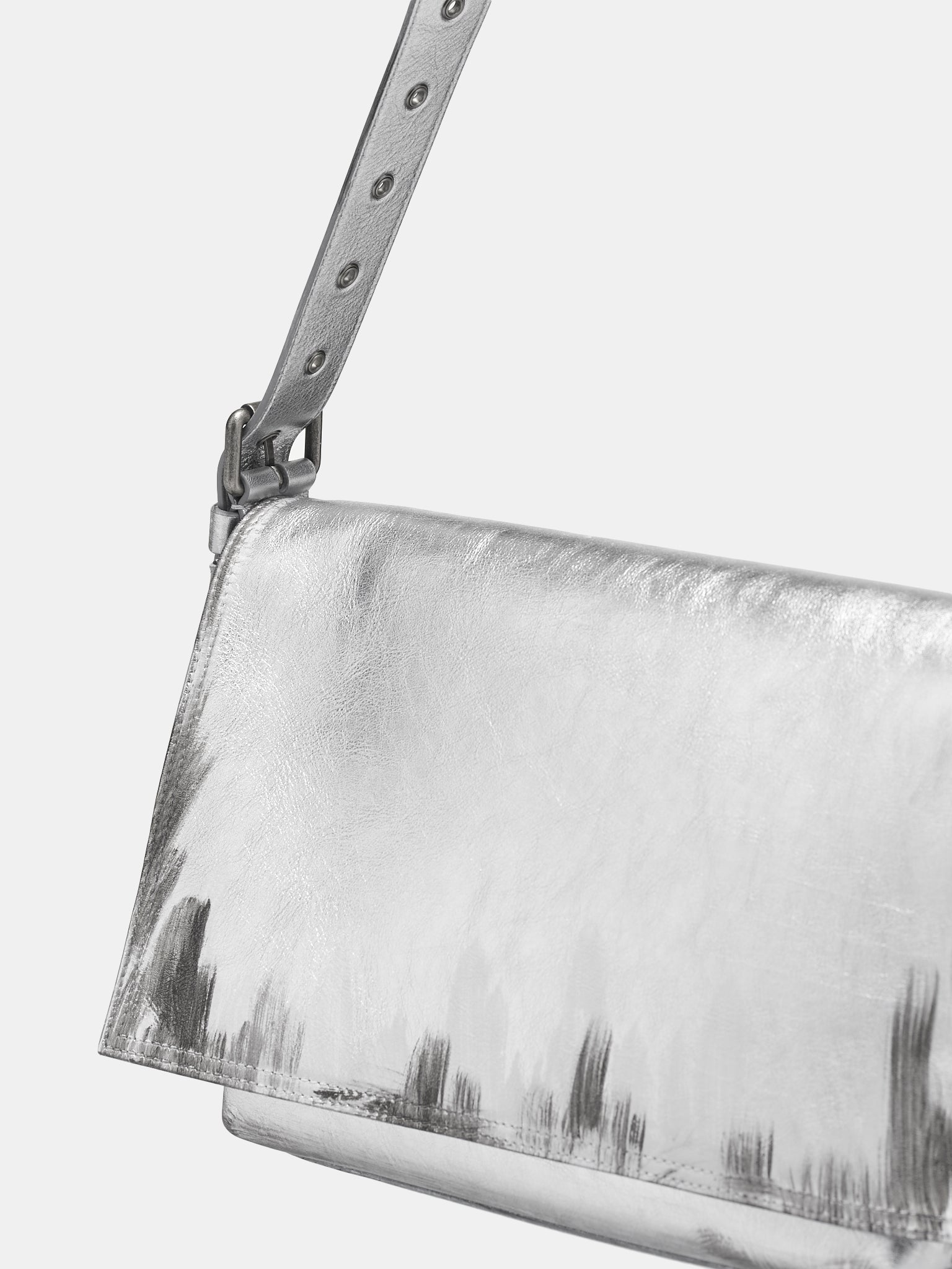 Painted Messenger Bag (FN-WN-BAGS000371-SILVER)