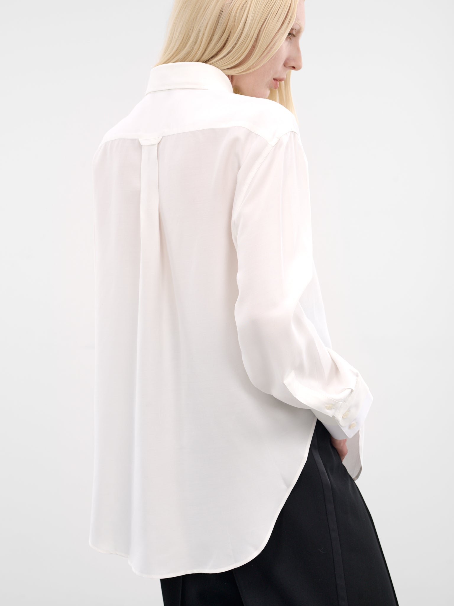 White Layered Button-Up Shirt (FN-WN-BLOU001275-WHITE)